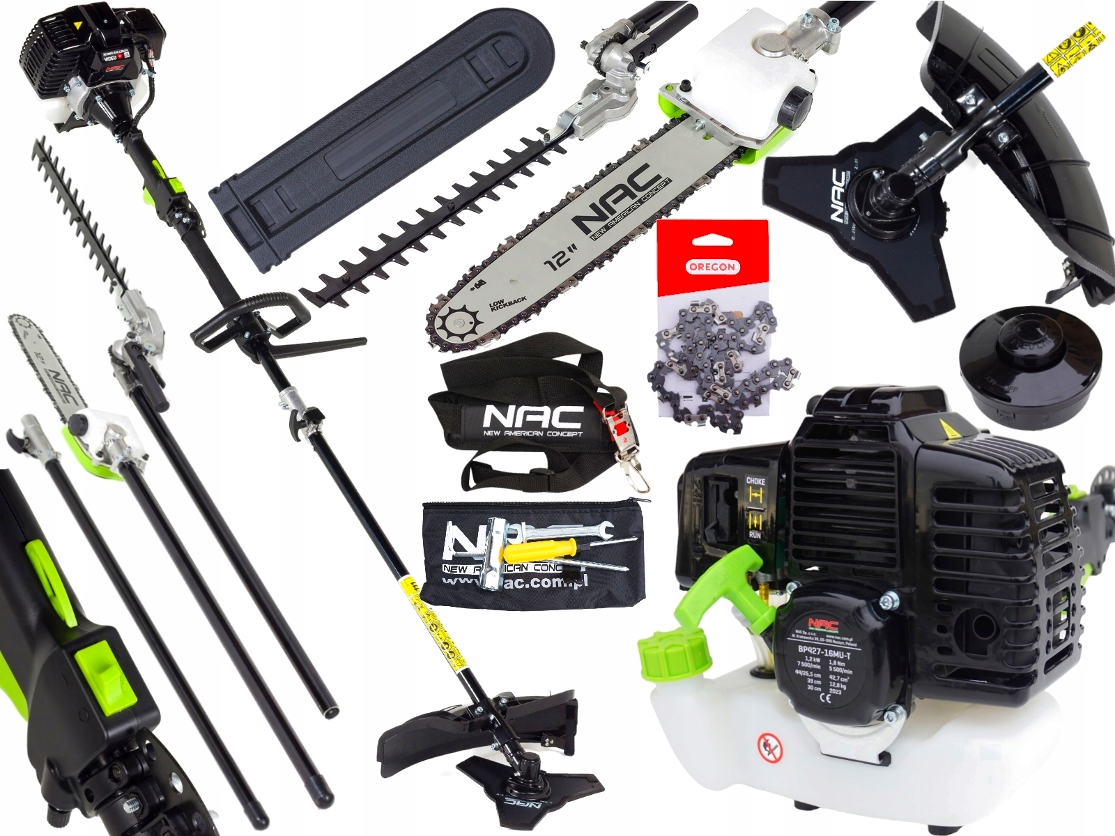 Nac Kosa spalinowa wielofunkcyjna piła nożyce żywopłotu tarcza BP427-16MU-T