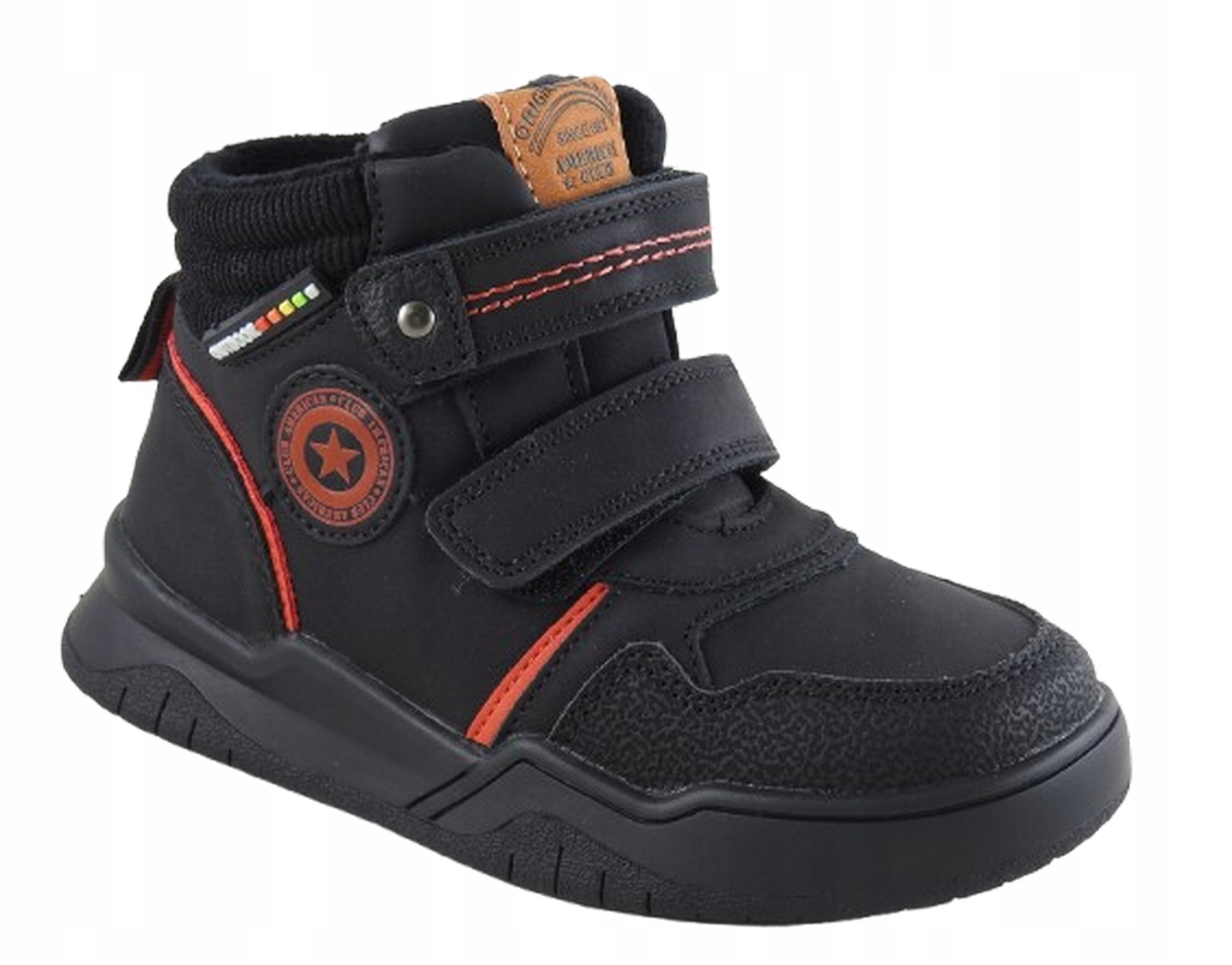 American Club zimowe buty dziecięce skóra ekologiczna XD102/23 r.29 black