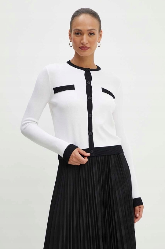 Bílý rozepínací svetr Karl Lagerfeld M