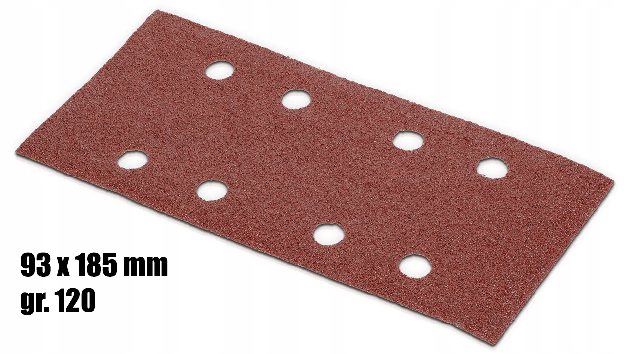 

Papier ścierny rzep 93 x 185mm gr 120 5sztuk