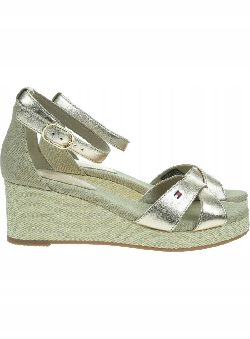Sandály na podpatku Tommy Hilfiger Webbing Wedge Sandal FW0FW08810 0HS 41