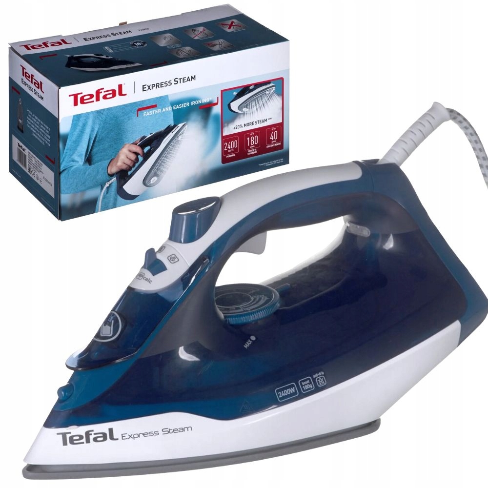 Żelazko parowe ze stopą ceramiczną Tefal Express Steam FV2838 2400W