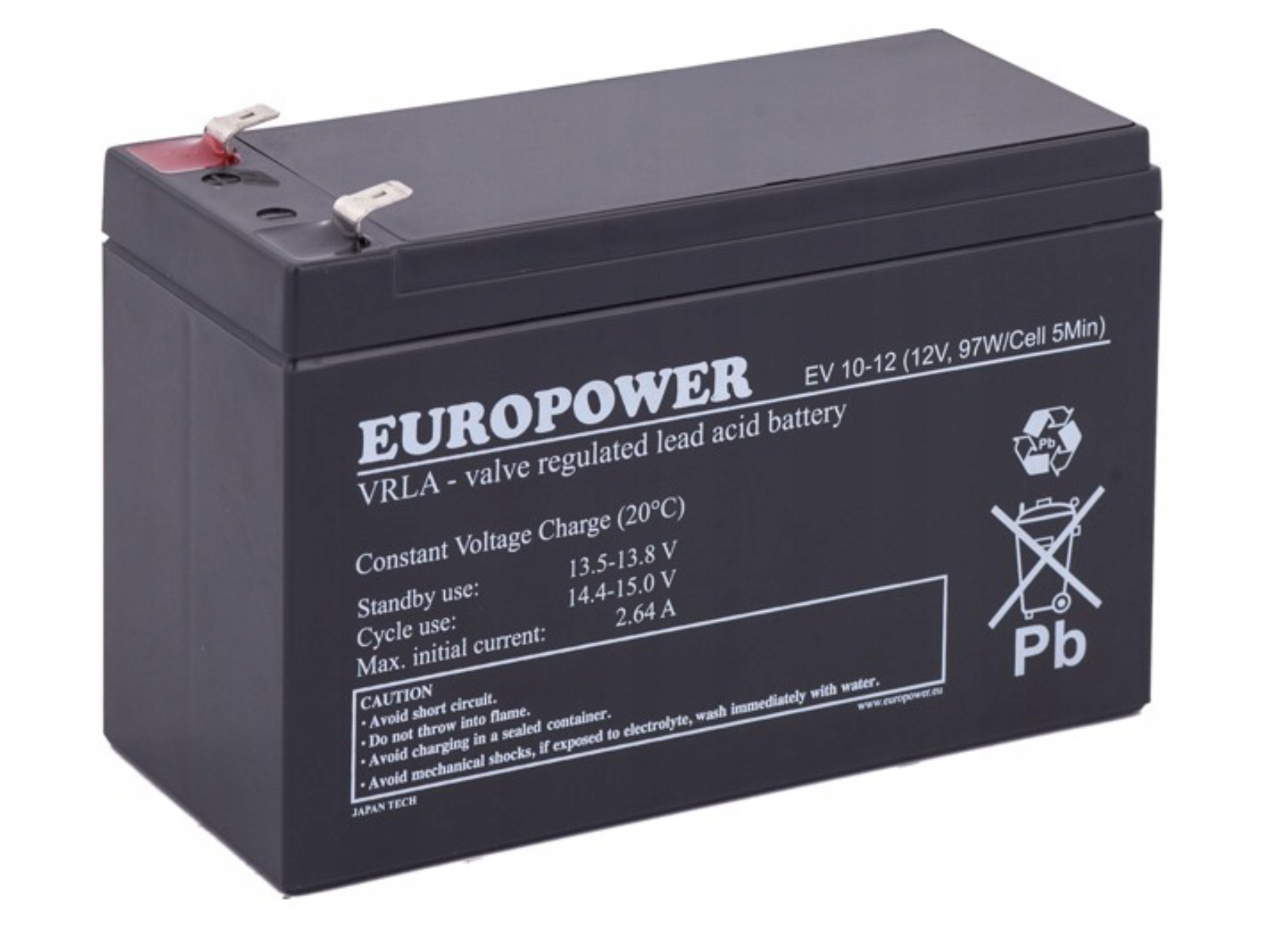 Europower Bateria Ups 12V 9AH EV10-12T2 Wysoka wydajność żywotność 6-9lat