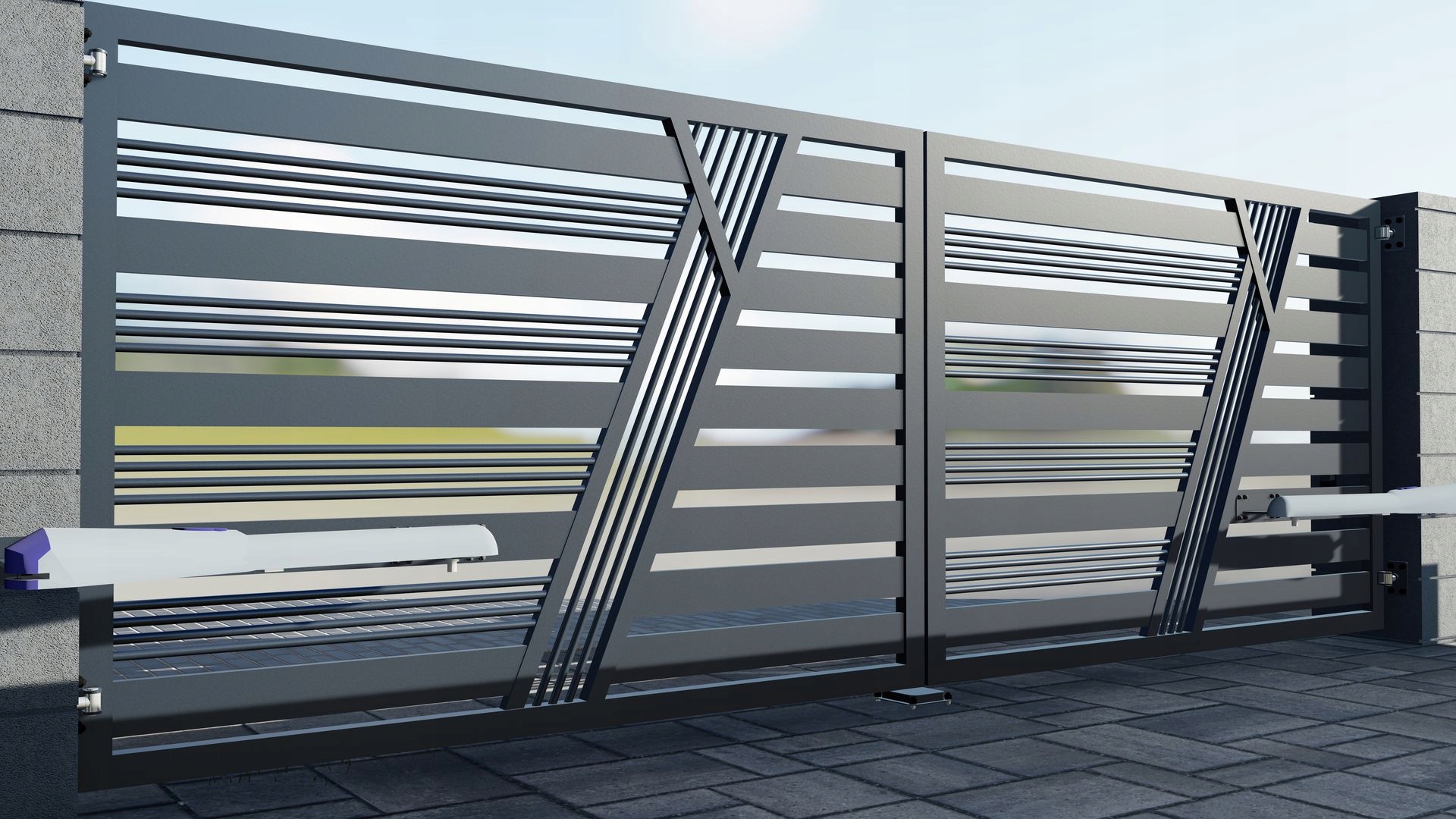 przęsło ogrodzenie panelowe płoty metalowe 374 Materiał dominujący stal