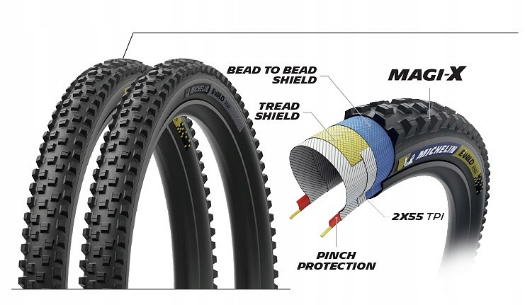 Michelin Plášť E-wild Rear 27.5x2.60 Racing Line Dark Kevlar Magi-x Ts Tlr