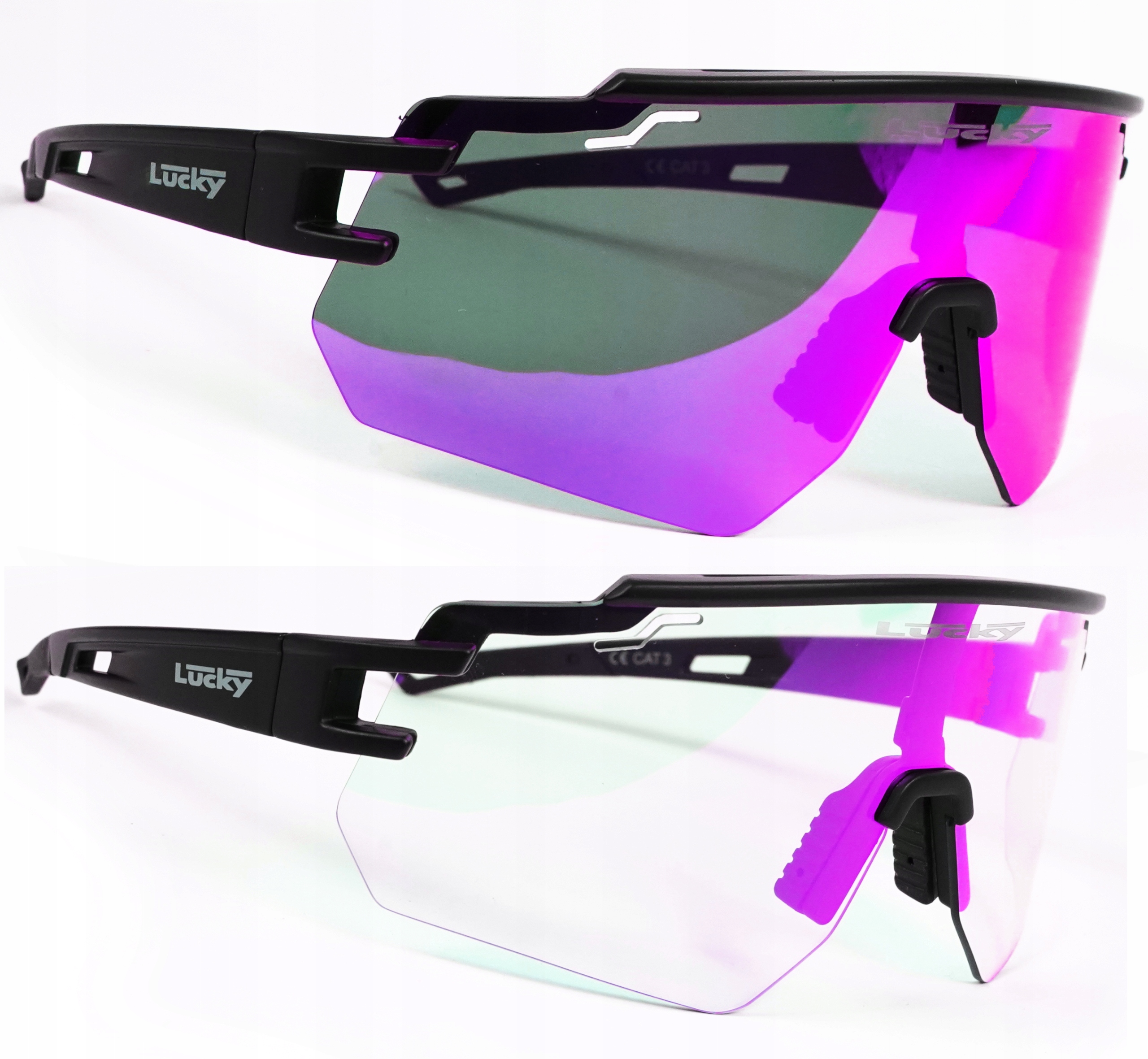 Fotochromatické zrcadlové brýle Lucky na kolo, sportovní sluneční brýle
