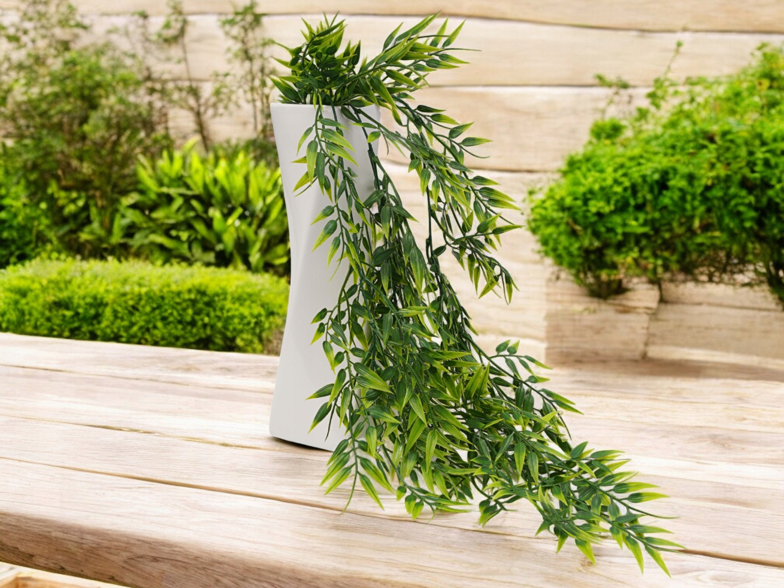 RUSKUS ZWISAJĄCA GĘSTA ZIELONA ROŚLINA 75cm DEKORACJA ZWIS ŚLUB WESELE Typ inny