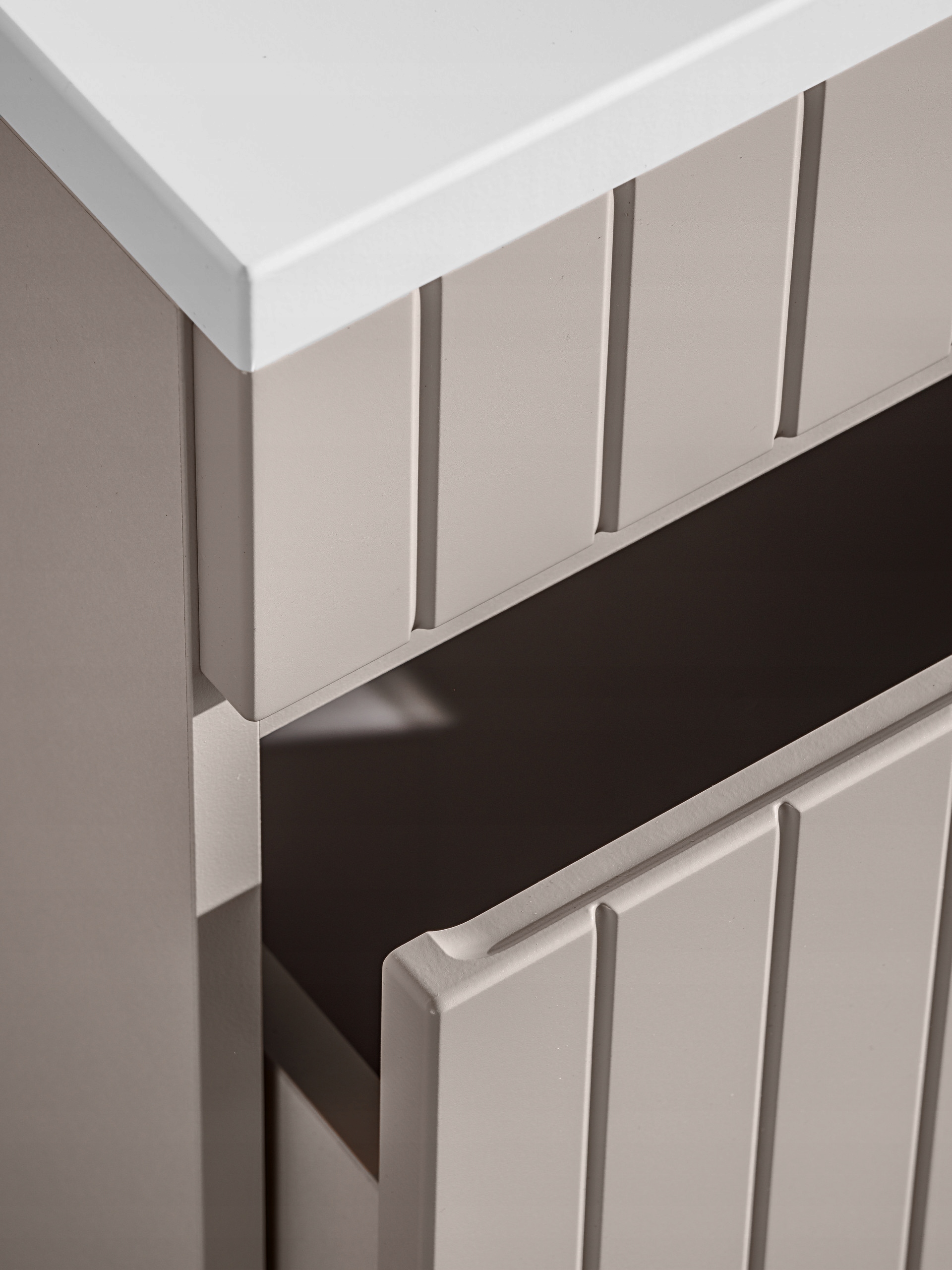 KASZMIROWA Szafka z UMYWALKĄ 180 cm RYFLOWANA Szerokość mebla 180 cm