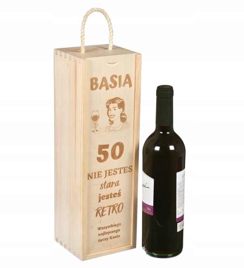 PERSONALIZOWANE PUDEŁKO NA WINO DEDYKACJA