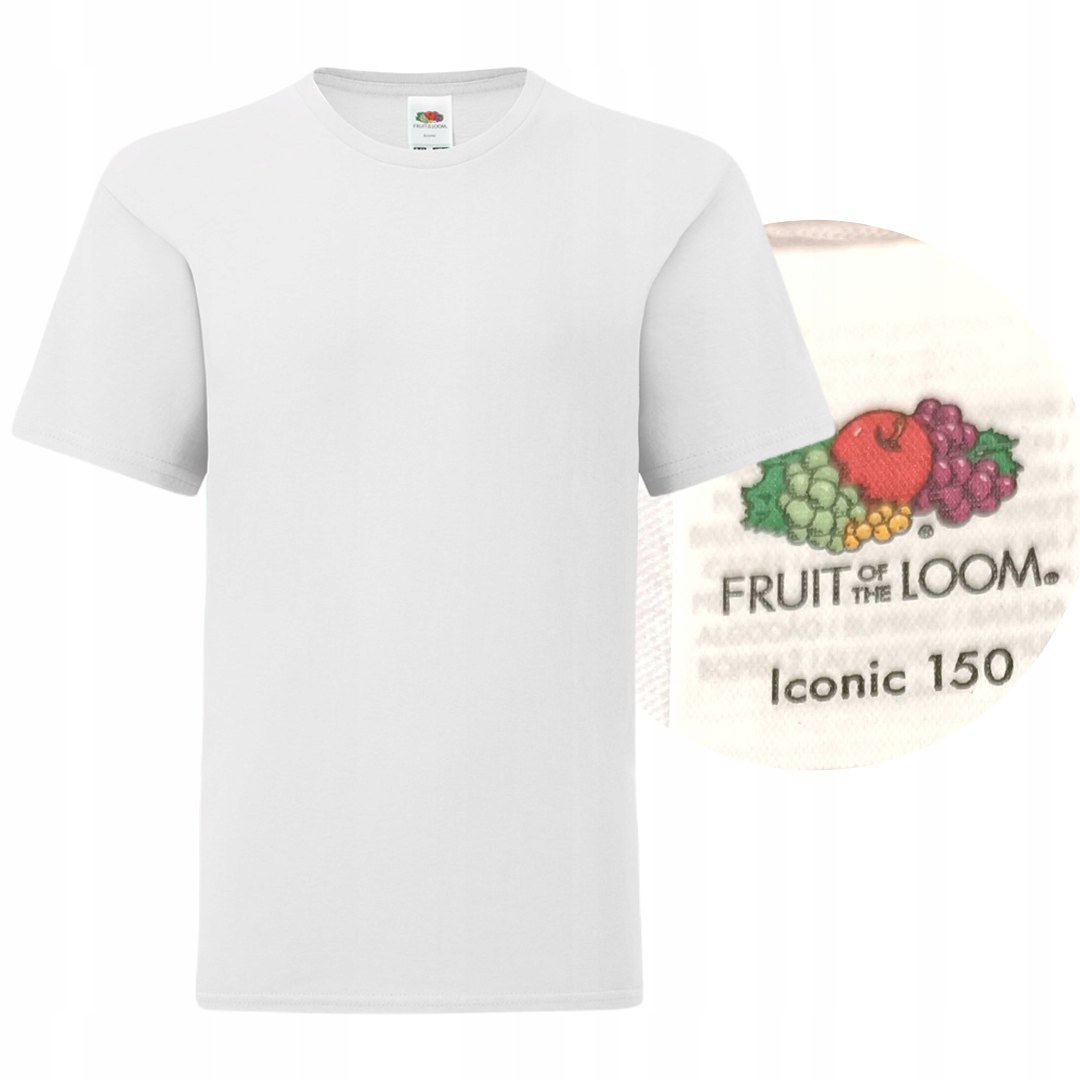 

Koszulka dziecięca Iconic FruitLoom Biały 14-15