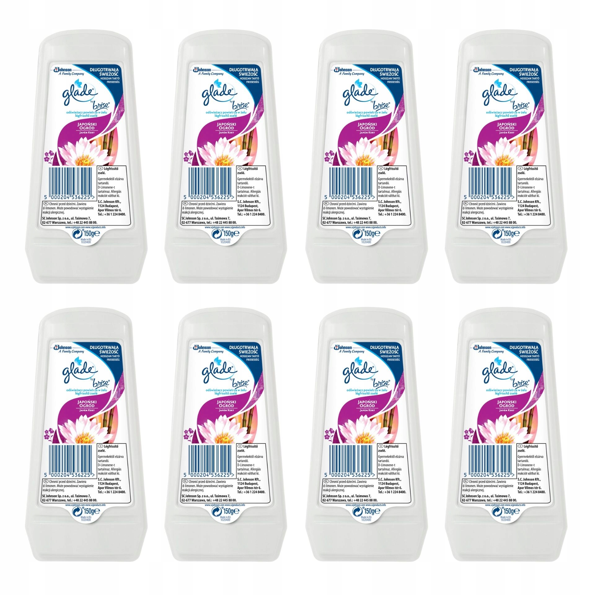 

Glade Odświeżacz żelowy 150g Relaxing zen 8szt