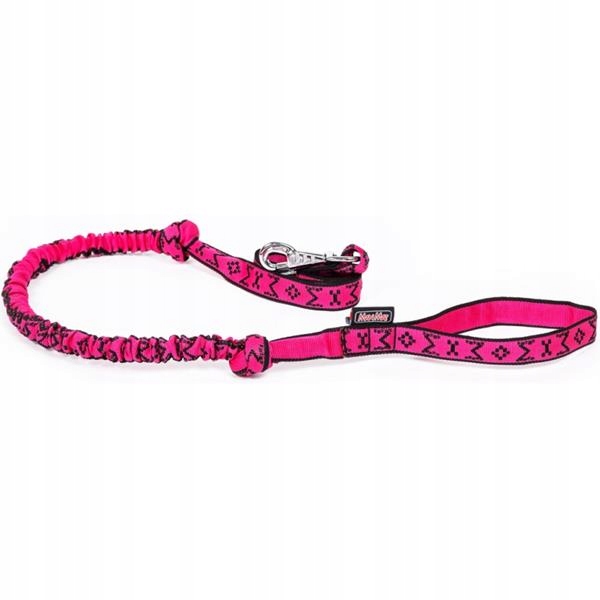 Levně Vodítko nylon popruh s amortizérem-růžová Manmat 175-230 cm