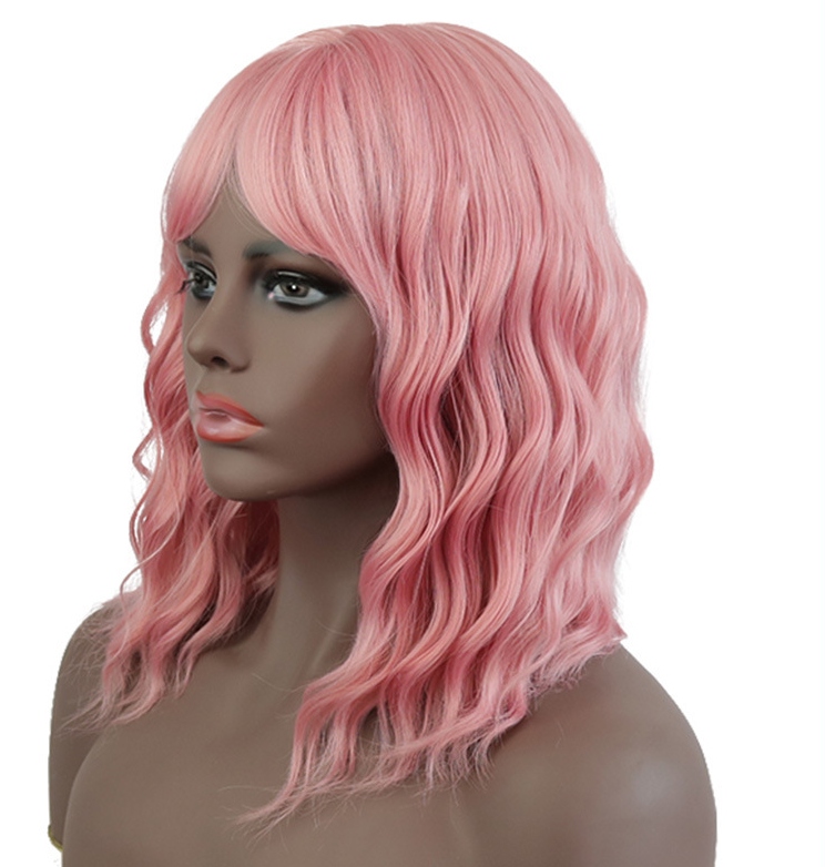 

Peruka Cosplay 35 CM Bob Glam Rock Różowy