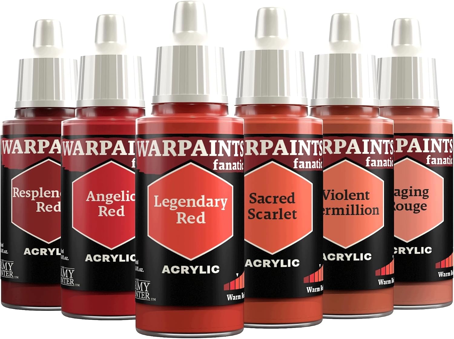 Akrylové Barvy Fanatic Teplé Červené 6x18ML Set