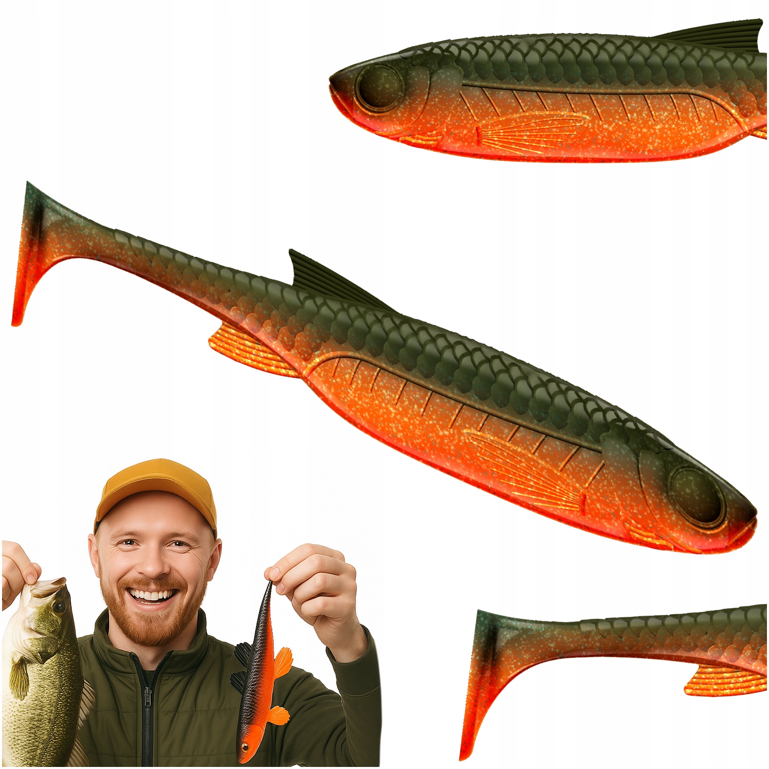 Przynęta guma Libra Lures Kraken Shad 4" 111 Angry Carrot 6 sztuk