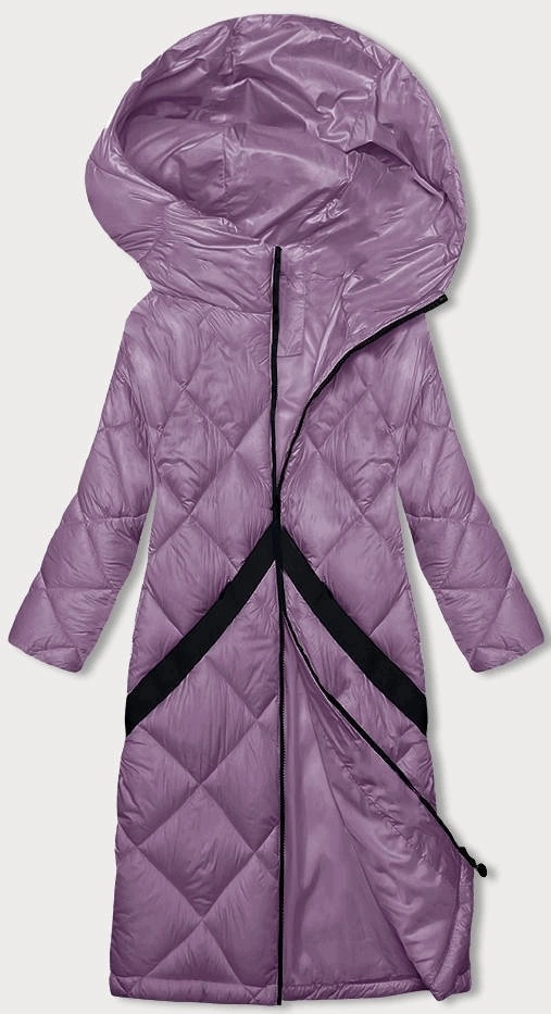 Dámská Zimní Bunda H-896 Růžová M/L