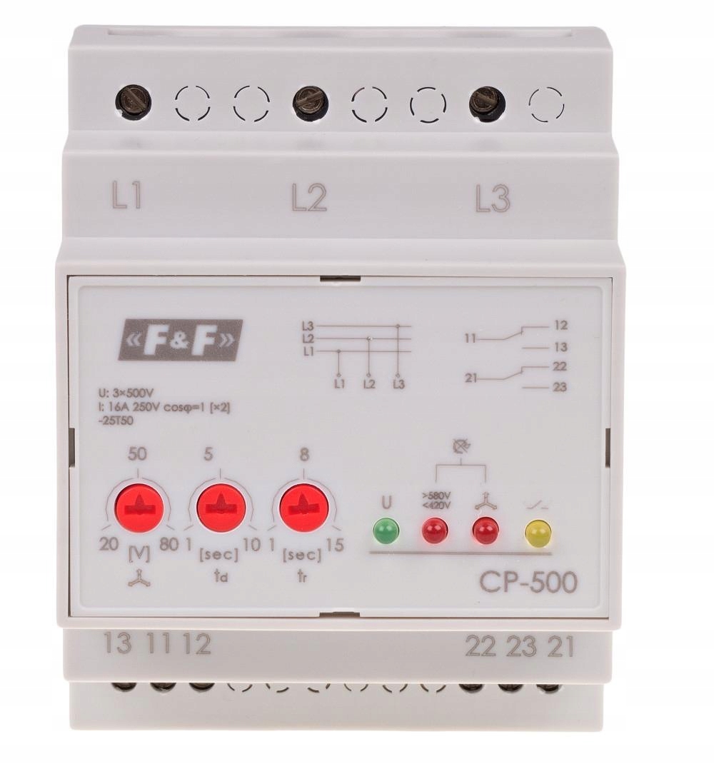 Napäťový relé CP-500 bez neutrálneho kábla