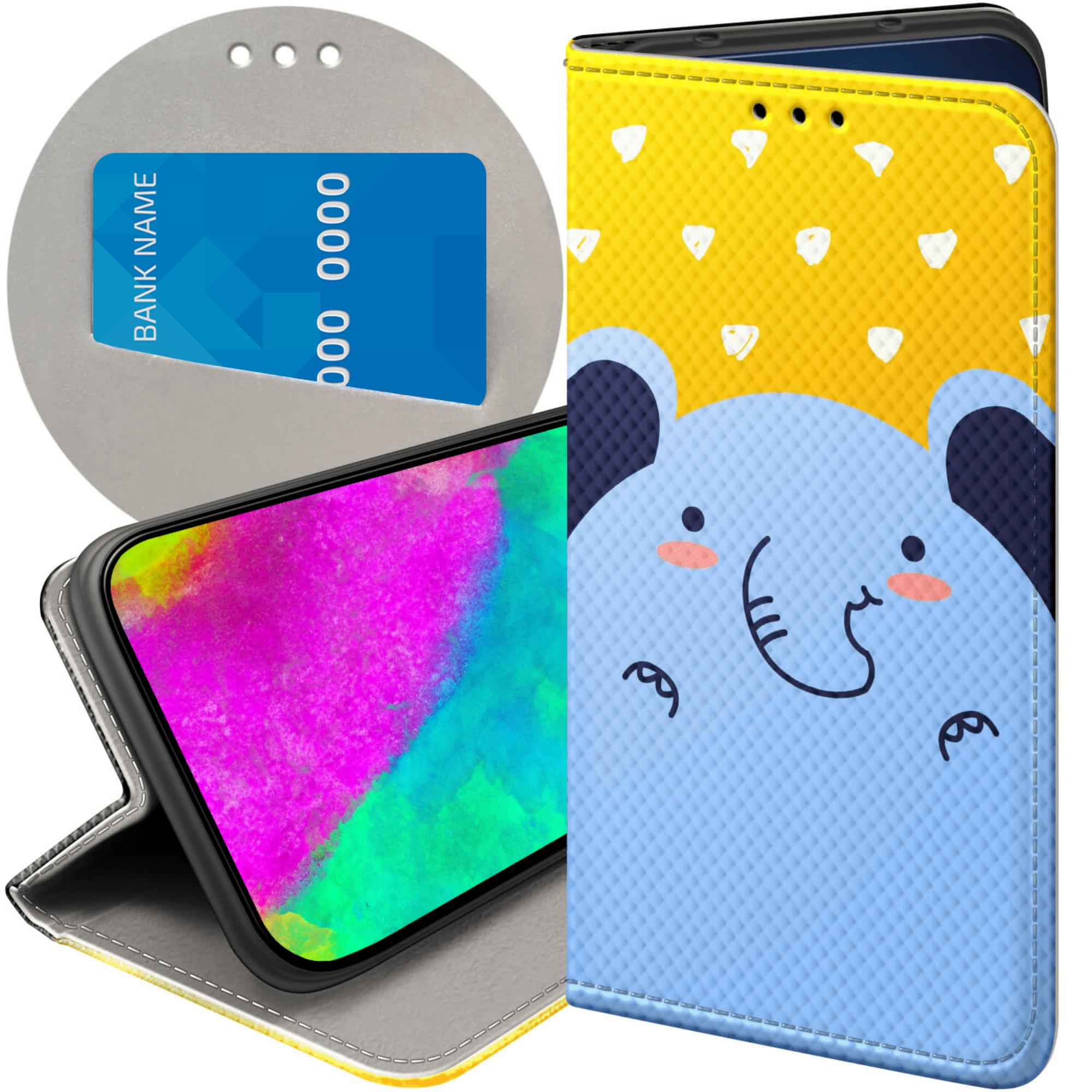 Etui Z Klapką Do Samsung Galaxy S24 Fe Słoń Słonie Słoniki Futerał