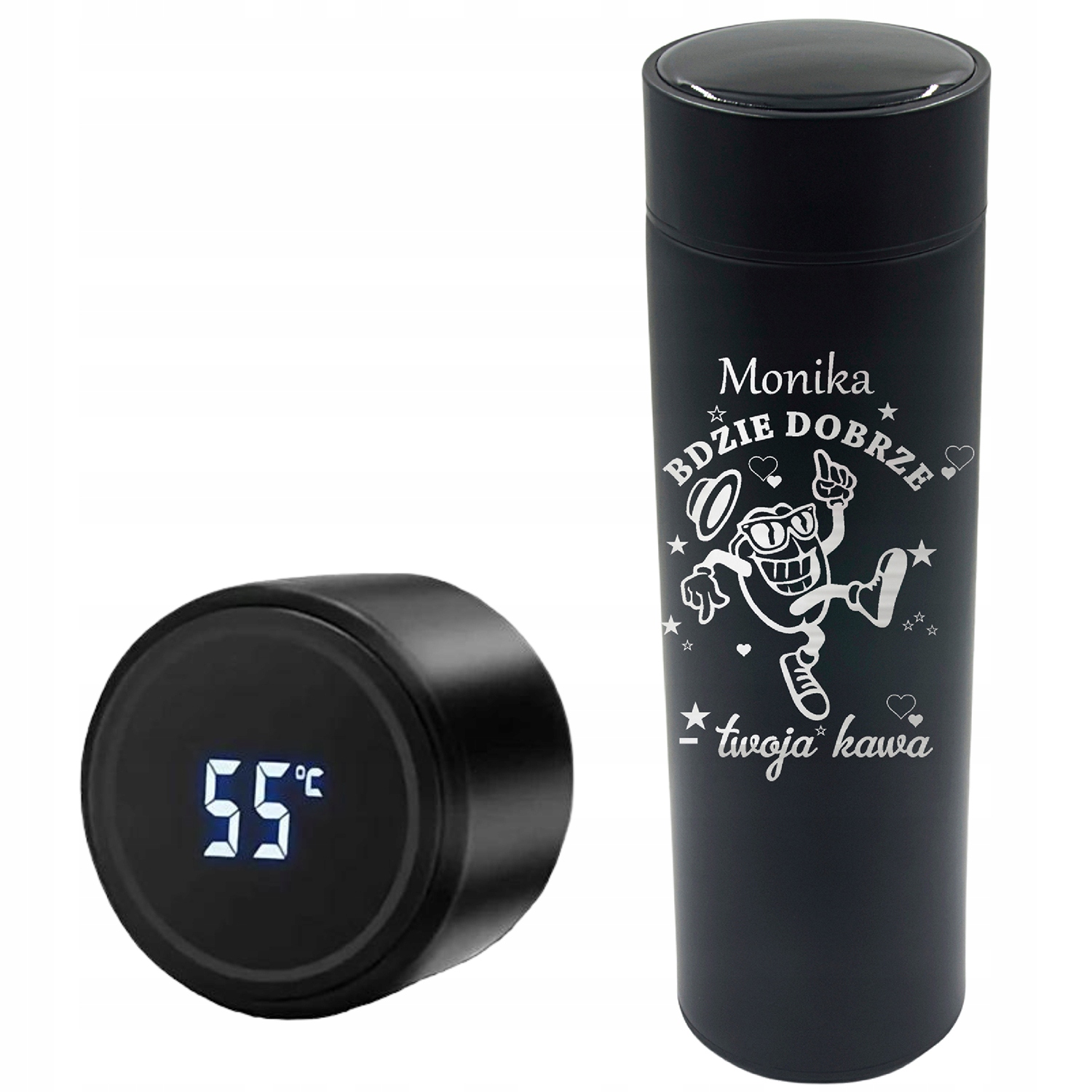 Termos 500 ml na kávu do auta pro ženy Máme Termohrnek s gravírováním