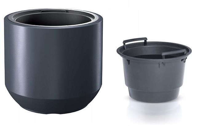 

Duża Doniczka Mrozoodporna Zewnętrzna antracyt