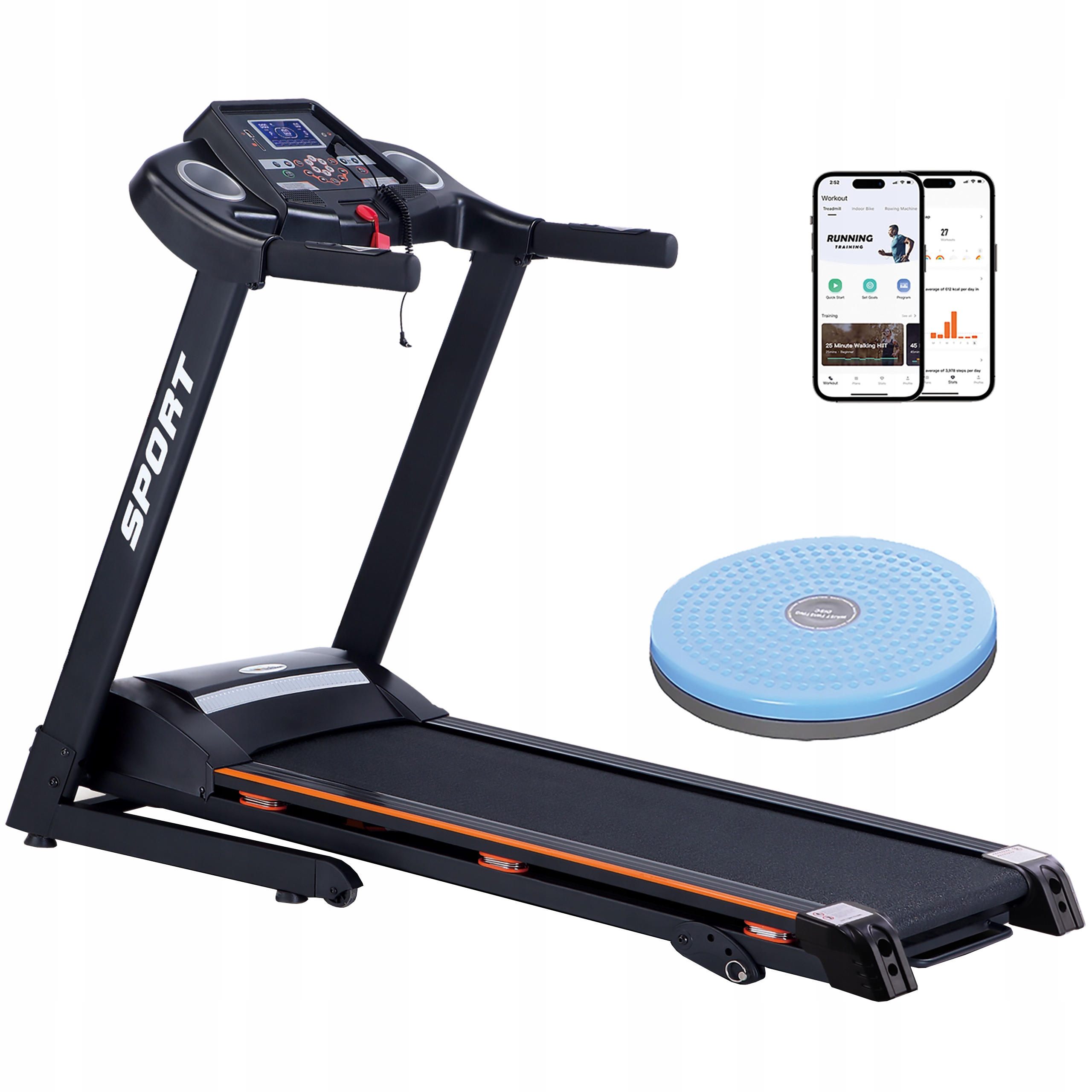 Bieżnia Elektryczna Domowa Hrs T-280 Amortyzacja Składana, Aplikacja