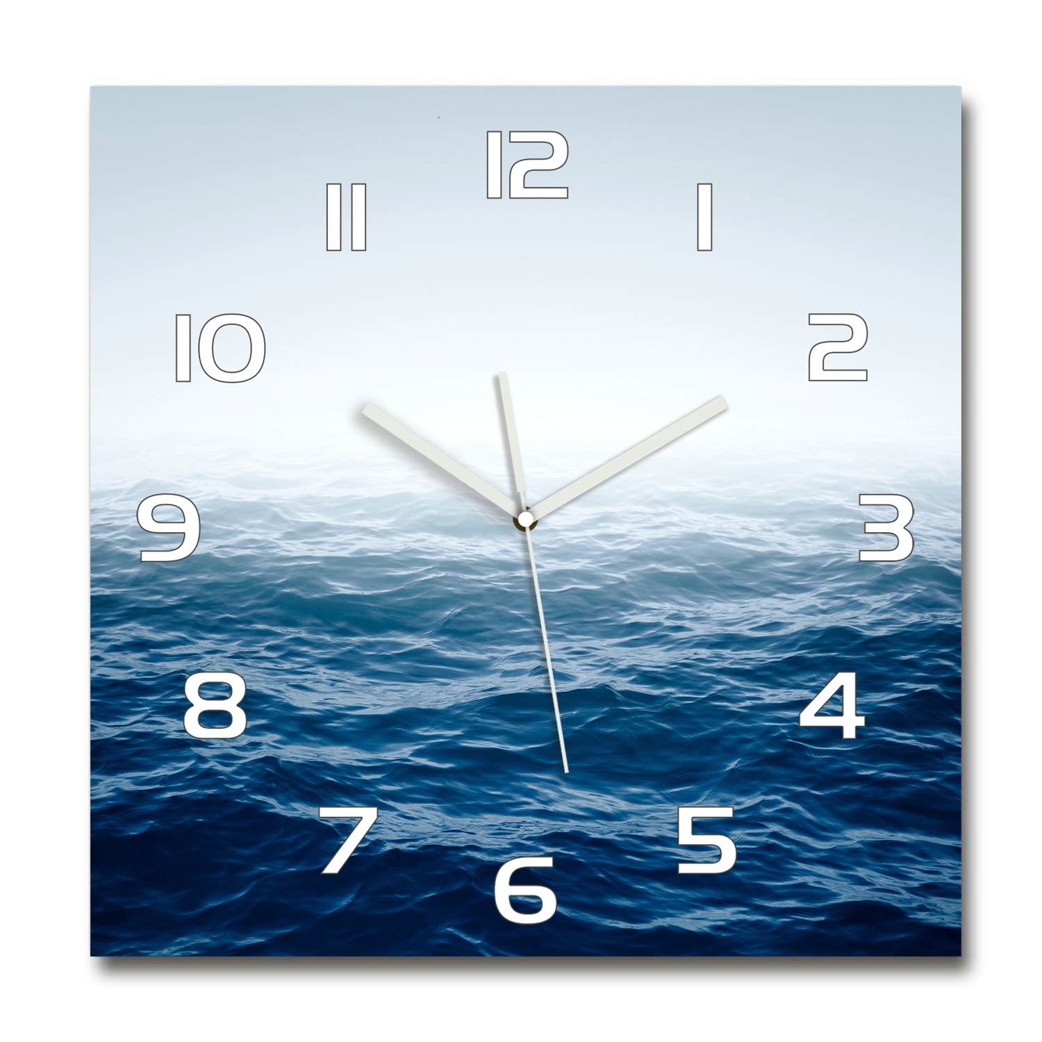 

Duży zegar ze szkła hartowanego Morskie fale 60x60