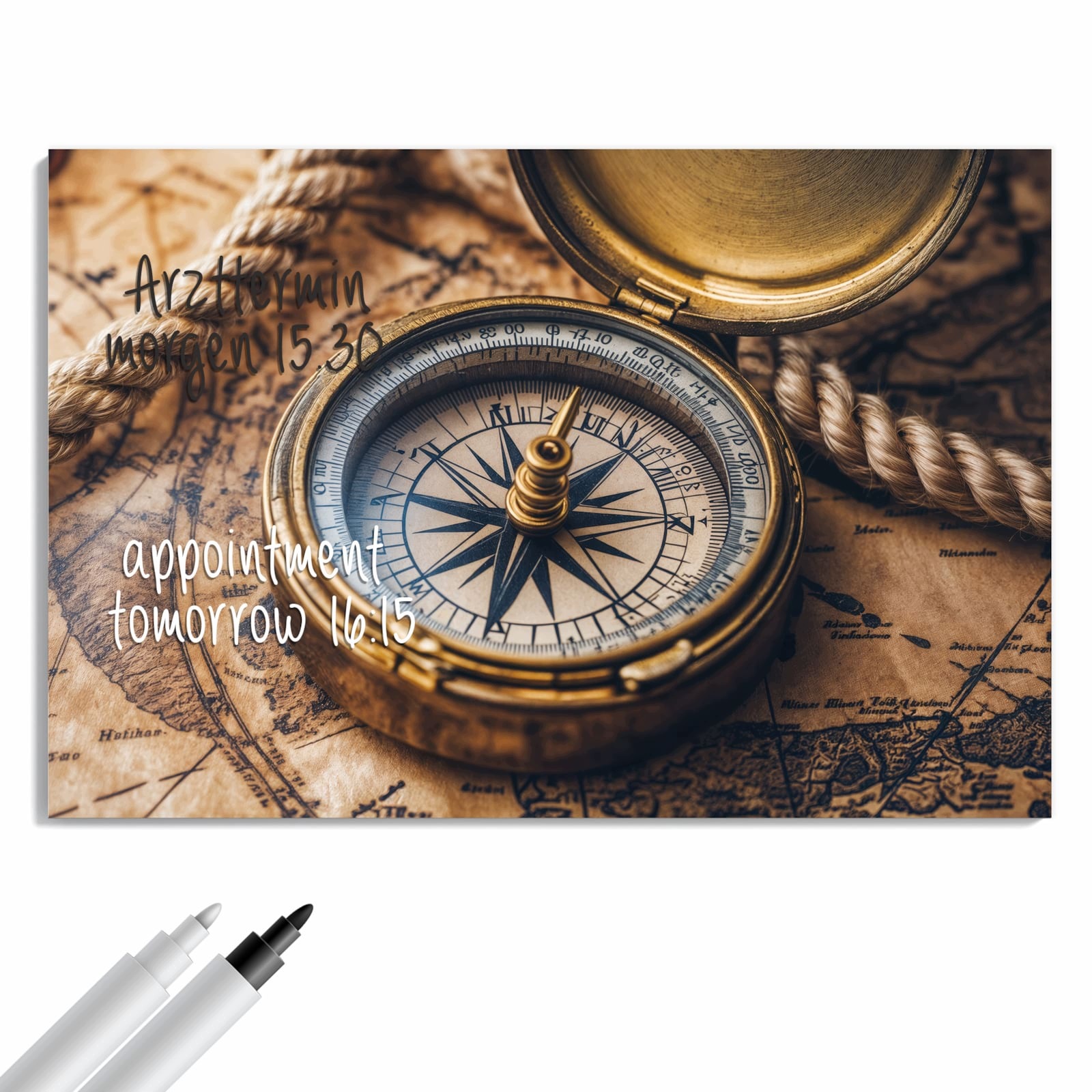 Magnetická tabule Kompas Mapa 90 × 60 cm