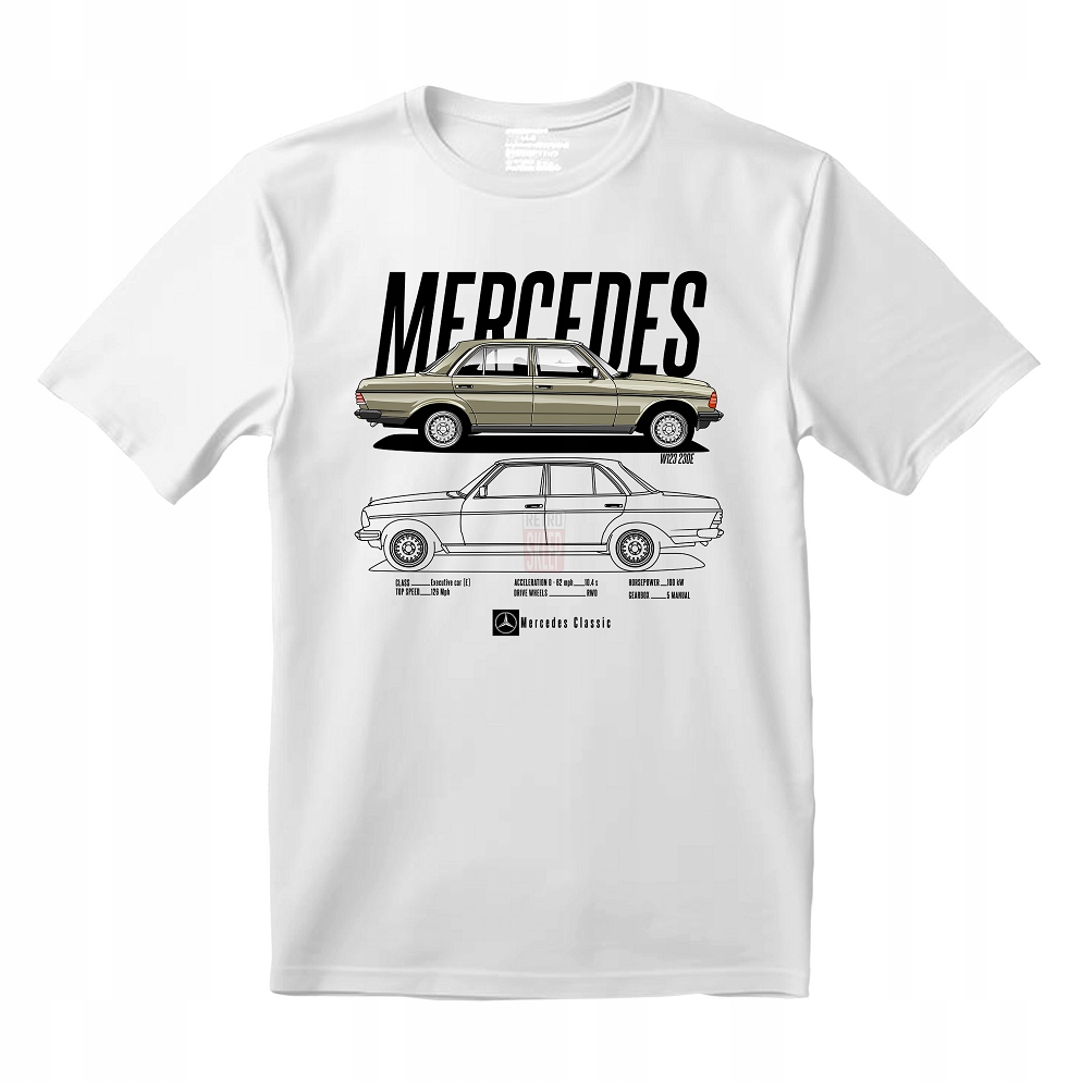 T-shirt koszulka Mercedes Classic W123 rozm L