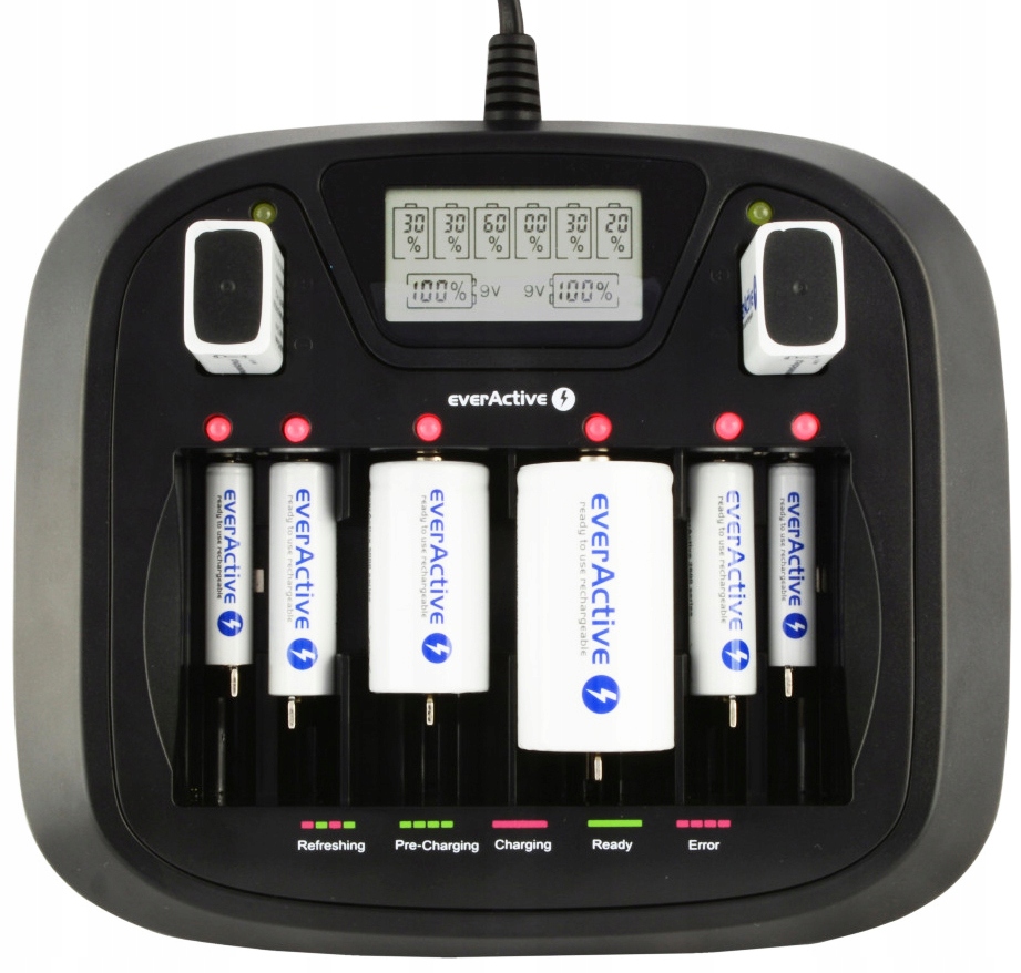 

Ładowarka Everactive NC900U 6 9V (6F22)