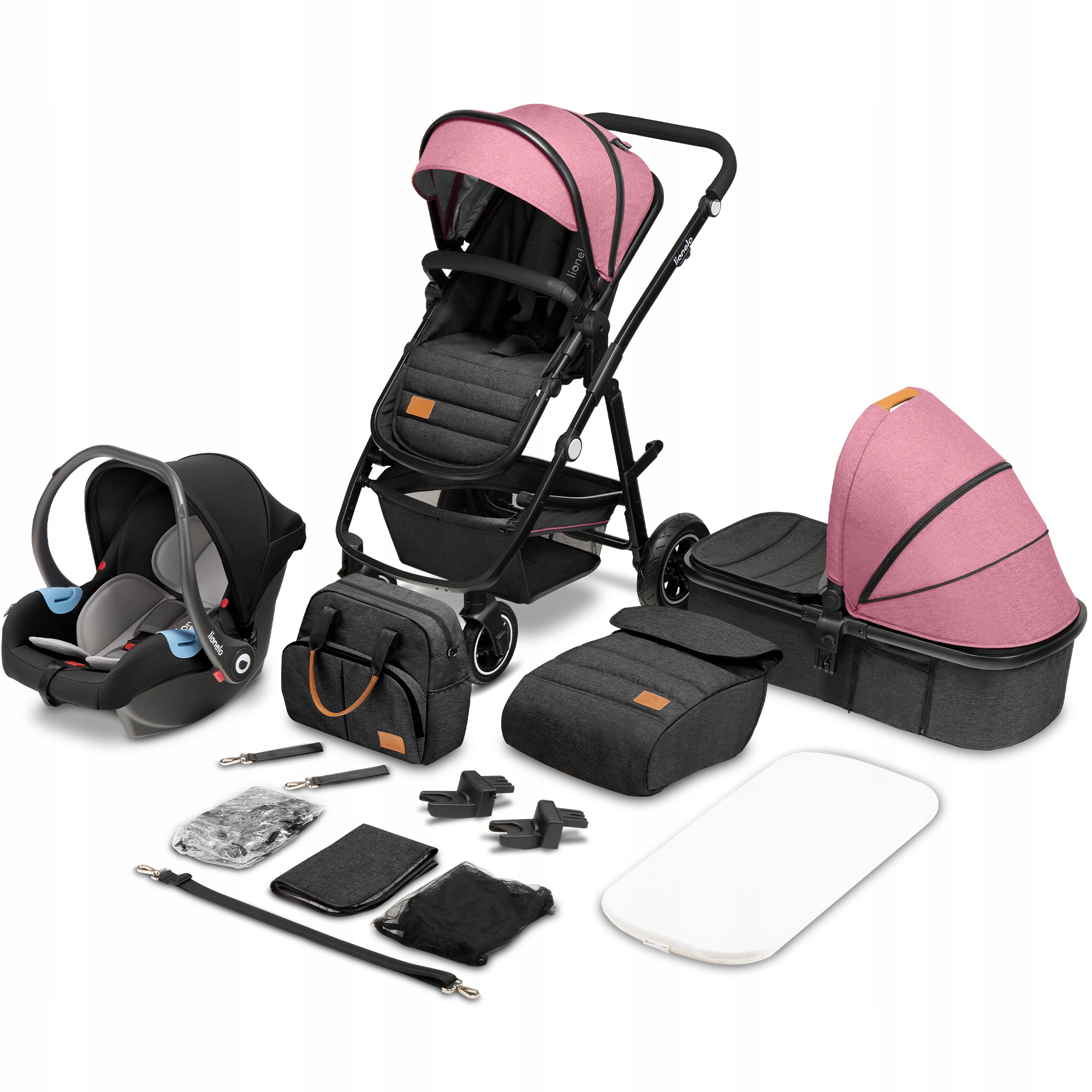 WÓZEK 3w1 Lionelo AMBER Spacerówka Gondola Fotelik