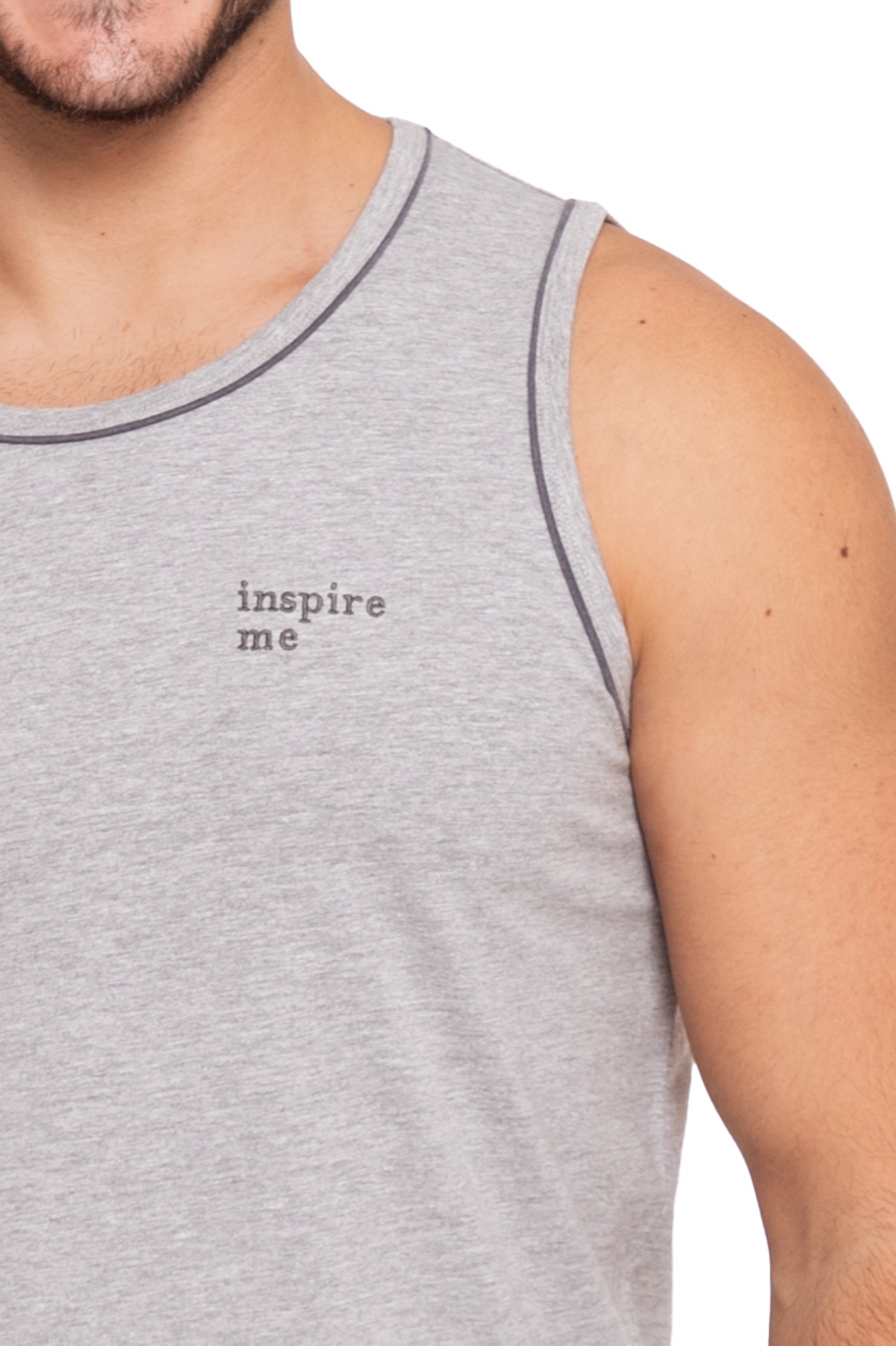 KOSZULKA MĘSKA BEZRĘKAWNIK TANK TOP BAWEŁNA NA LATO MORAJ SZARY R.L Kolor szary