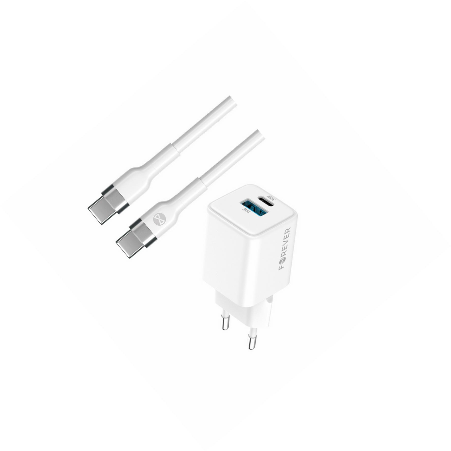 Szybka ładowarka GaN 30W Usb i Usb-c z kablem do Samsung Galaxy S23 Ultra