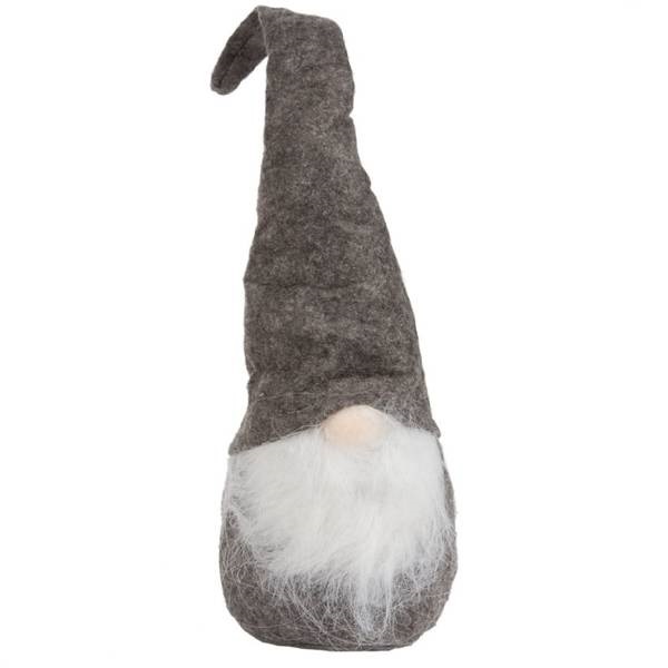 

Mikołaj Skrzat Krasnal Gnom świąteczny szary 29cm