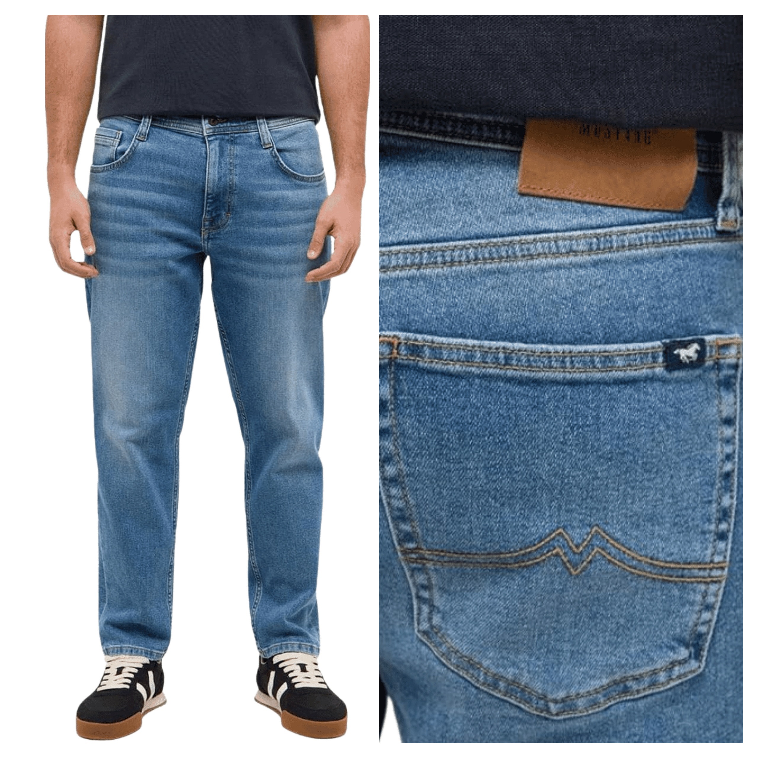 Pánské kalhoty Mustang Denver Tapered Jeans modré W32 L32