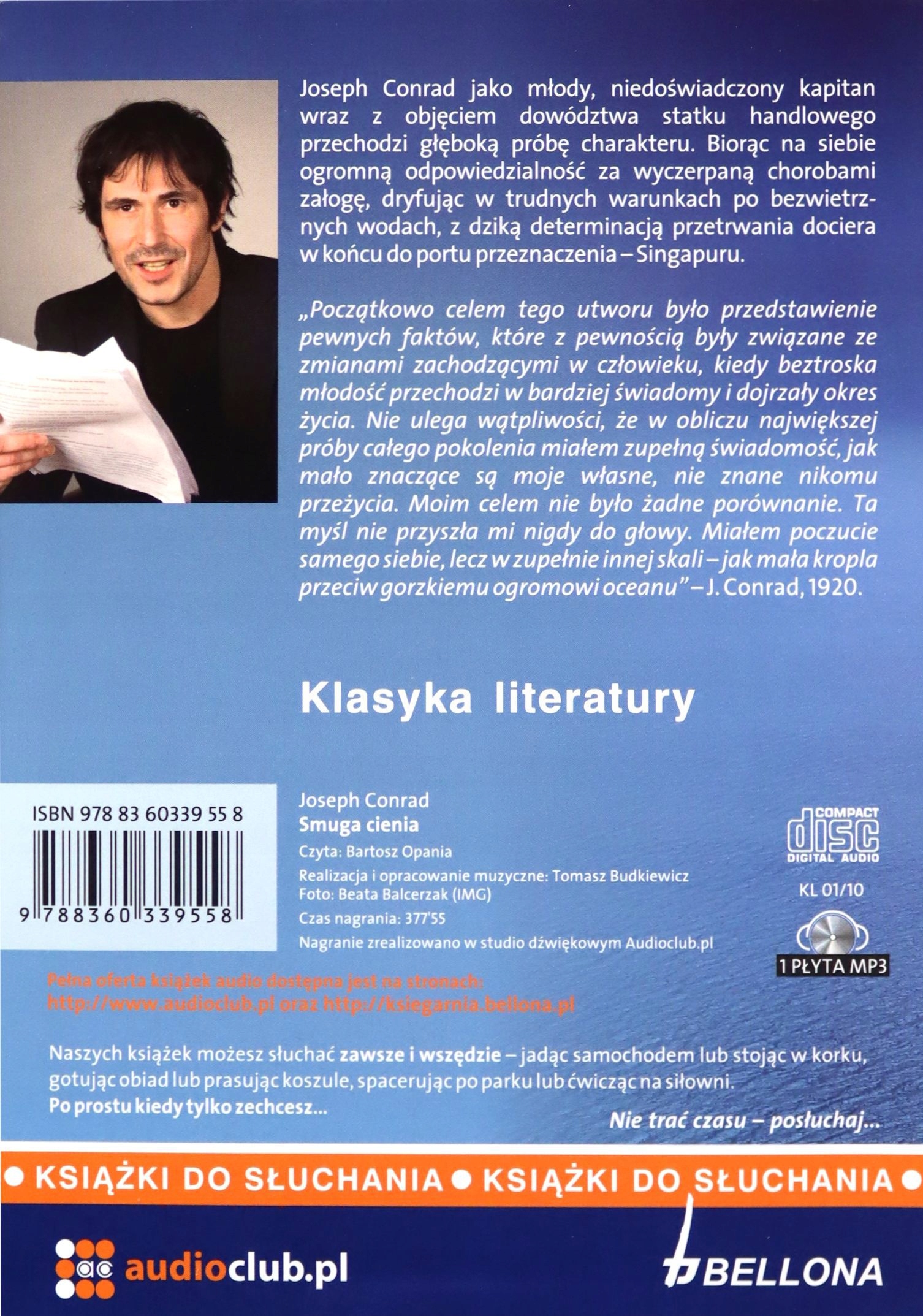 SMUGA CIENIA - JOSEPH CONRAD AUDIOBOOK [CD-MP3] Stan opakowania oryginalne