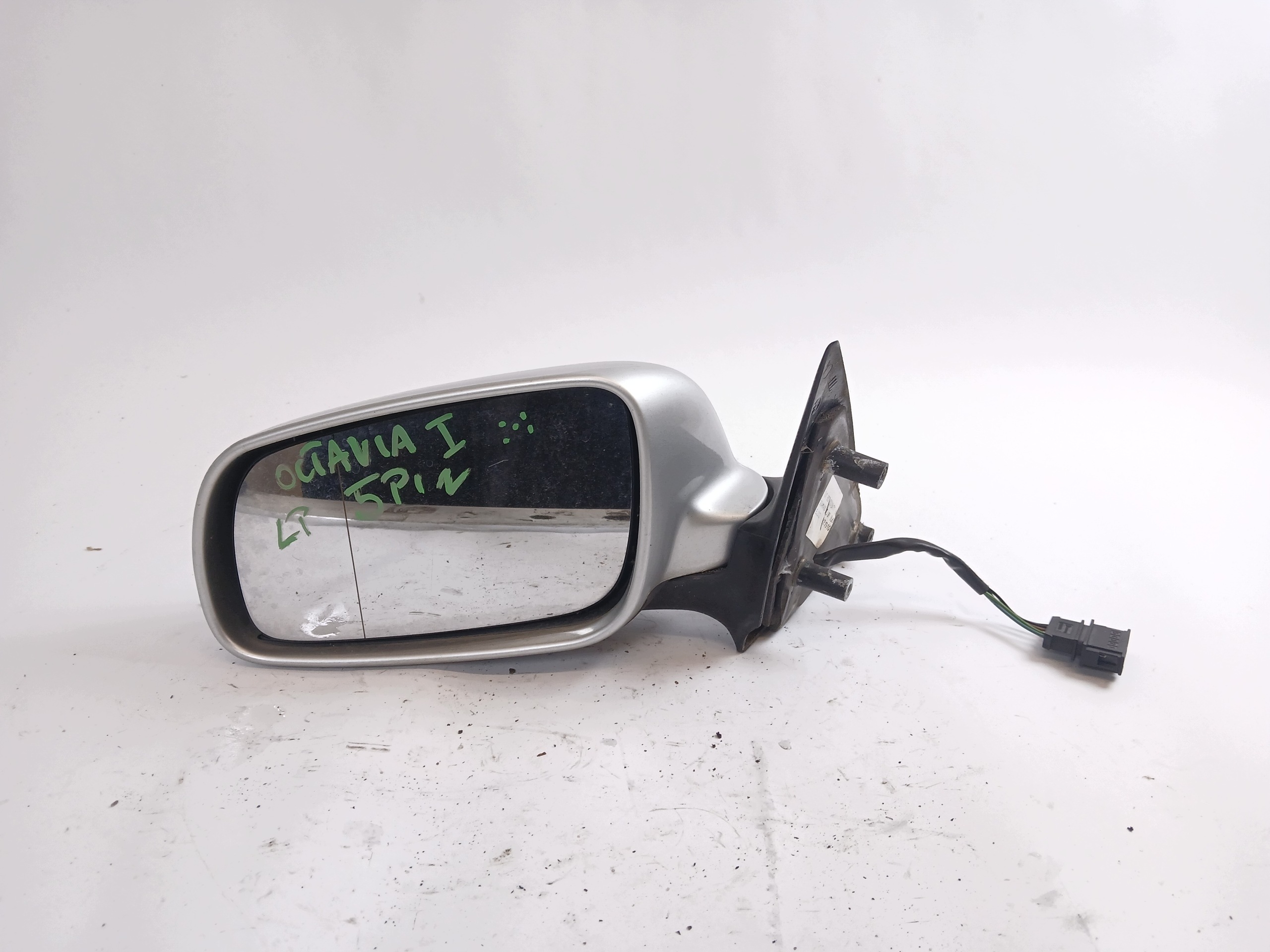 SKODA OCTAVIA and mirror left 5 PIN silver