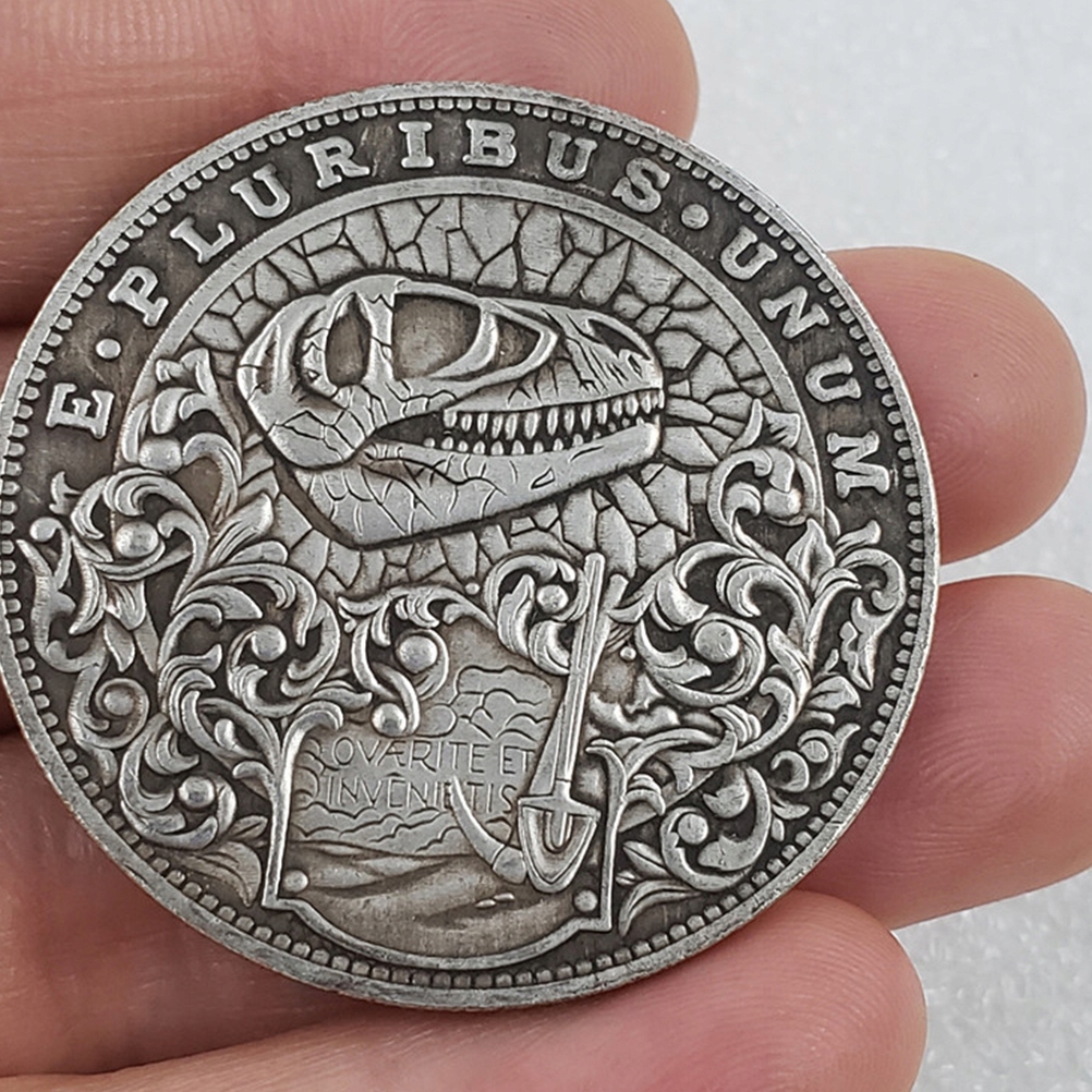 MONETY KOŚCI MONETY DINOZAUR Materiał metal