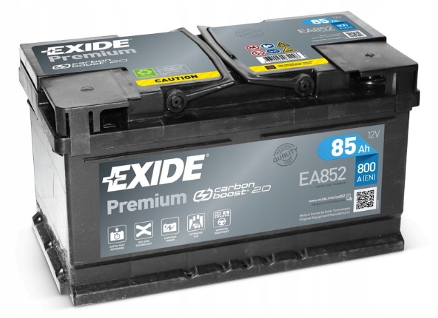 Akumulator EXIDE Premium 85Ah 800A EA852 CARBON BOOST 2.0