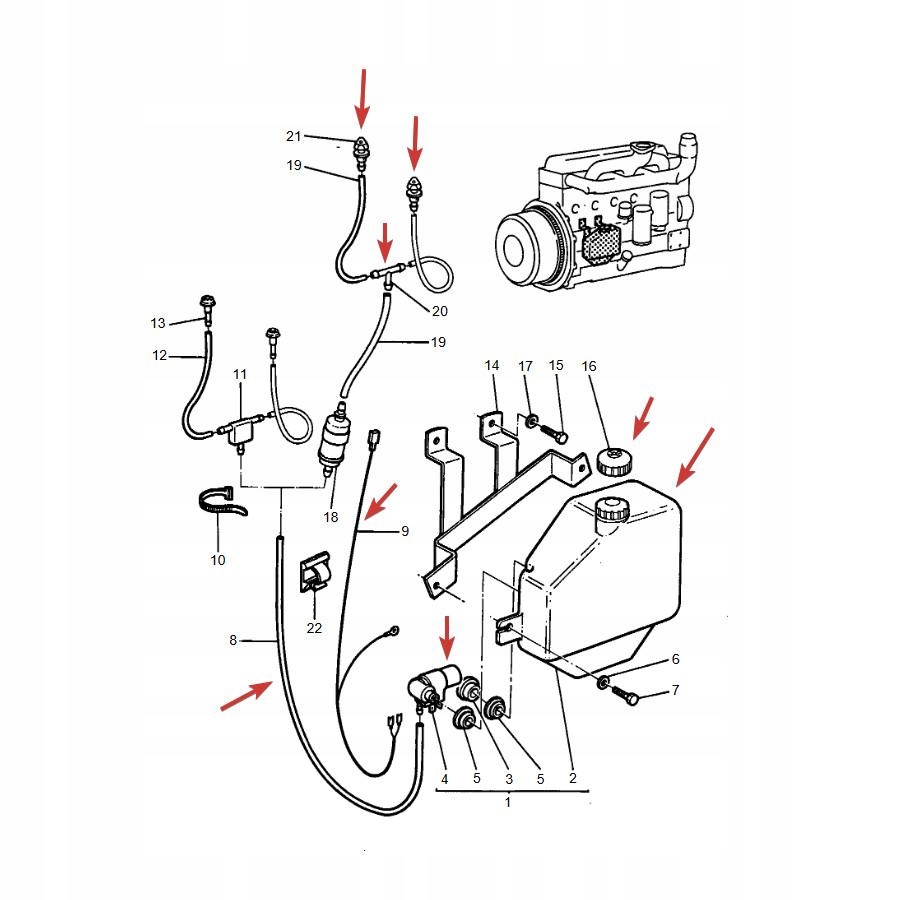 Zbiornik płynu spryskiwaczy uniwersalny Sparex Marka maszyny Fendt Massey Ferguson