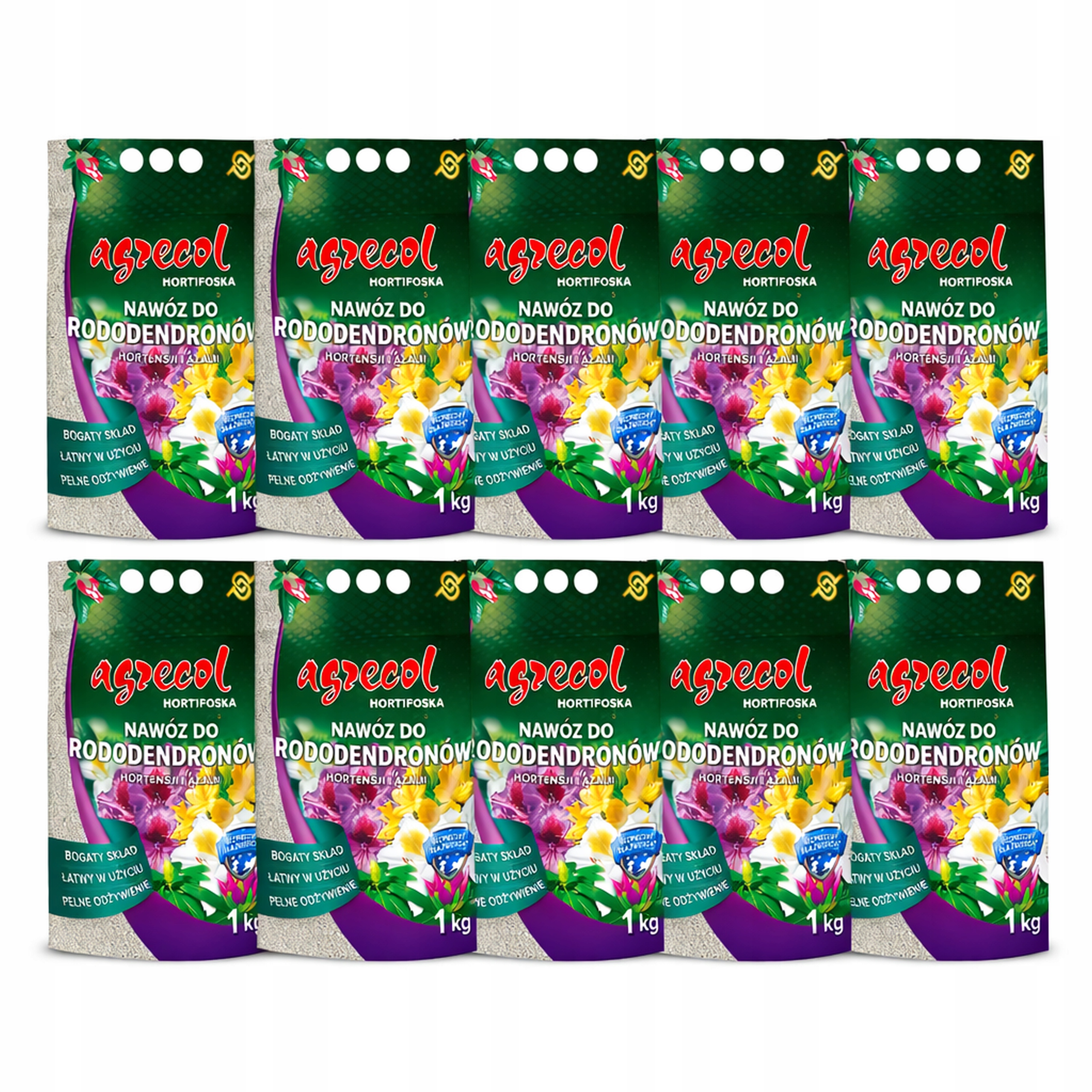 10 x Hortifoska hnojivo pro rododendrony hortenzie, vřesy azalky Agrecol 1 kg