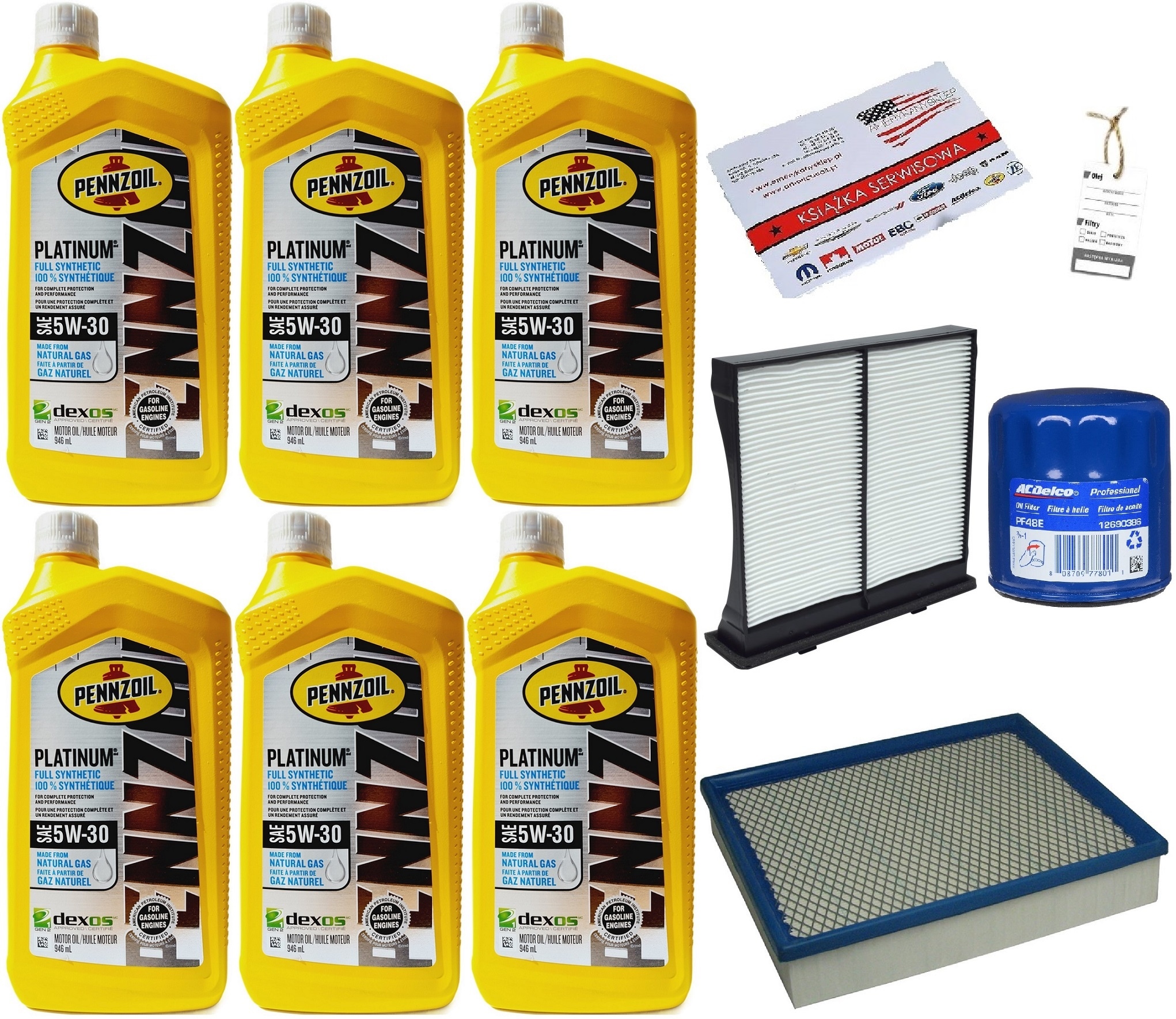 PENNZOIL 5W30 5,7L + FILTRY GMC SIERRA 2007-2013
