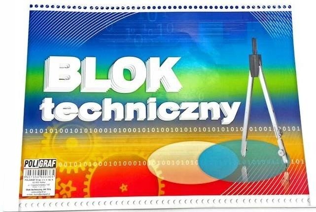 blok 10szt.  techniczny biały A4 — 2