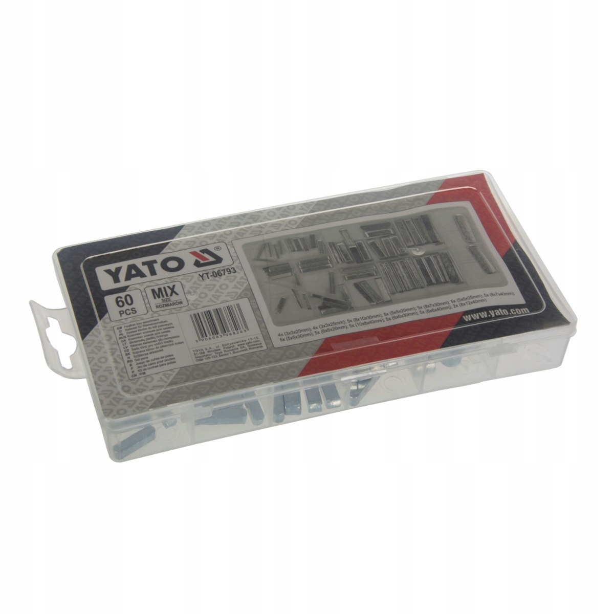 Zestaw klinów wpustów wpust do kół pasowych 60szt. Typ samochodu Samochody osobowe Samochody dostawcze