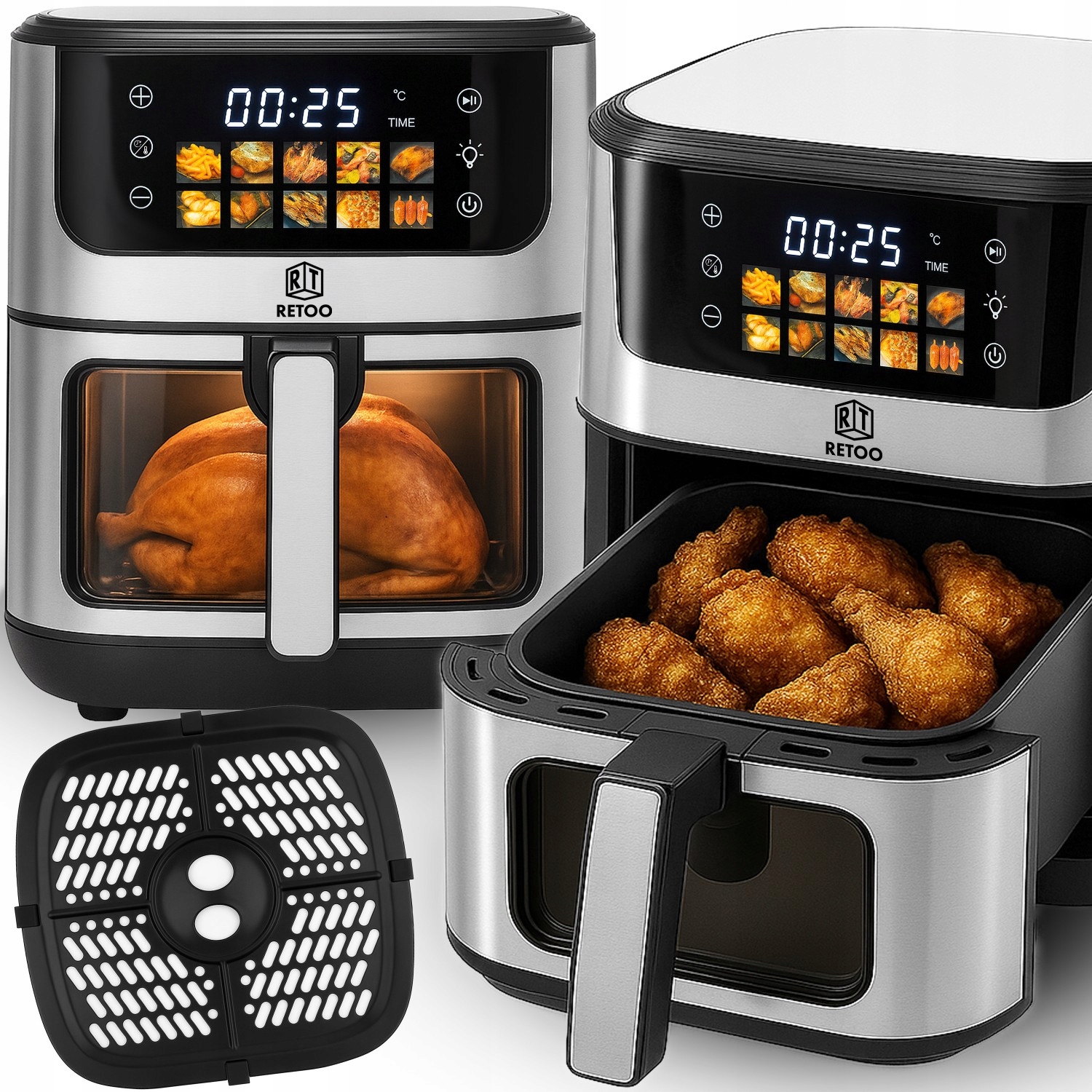 Frytkownica Beztłuszczowa Duża 6,5L Piekarnik 1800 W Air Fryer 10 Programów