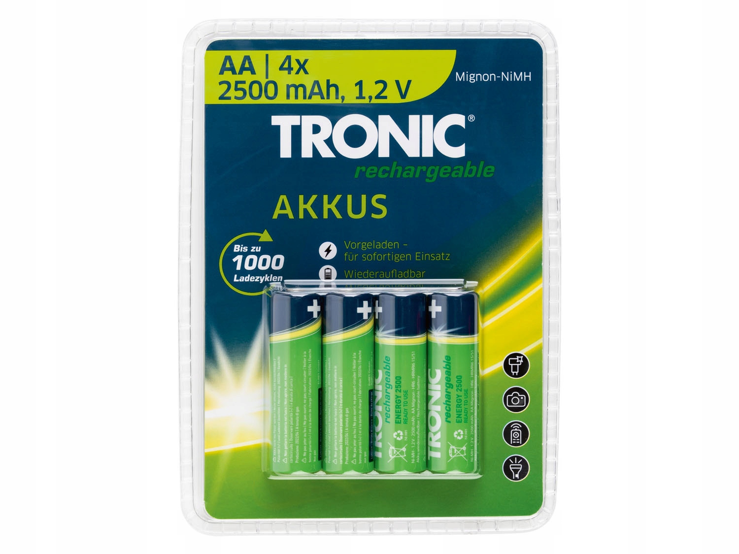 

Akumulatorki Ni-MH Aa baterie 2500mAh 4 sztuki
