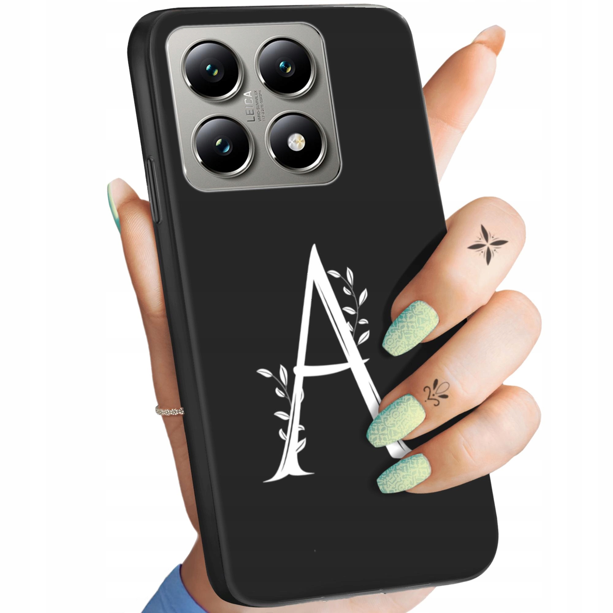 Etui Matowe Do Xiaomi 14T Inicjały Litery Litera Obudowa Pokrowiec