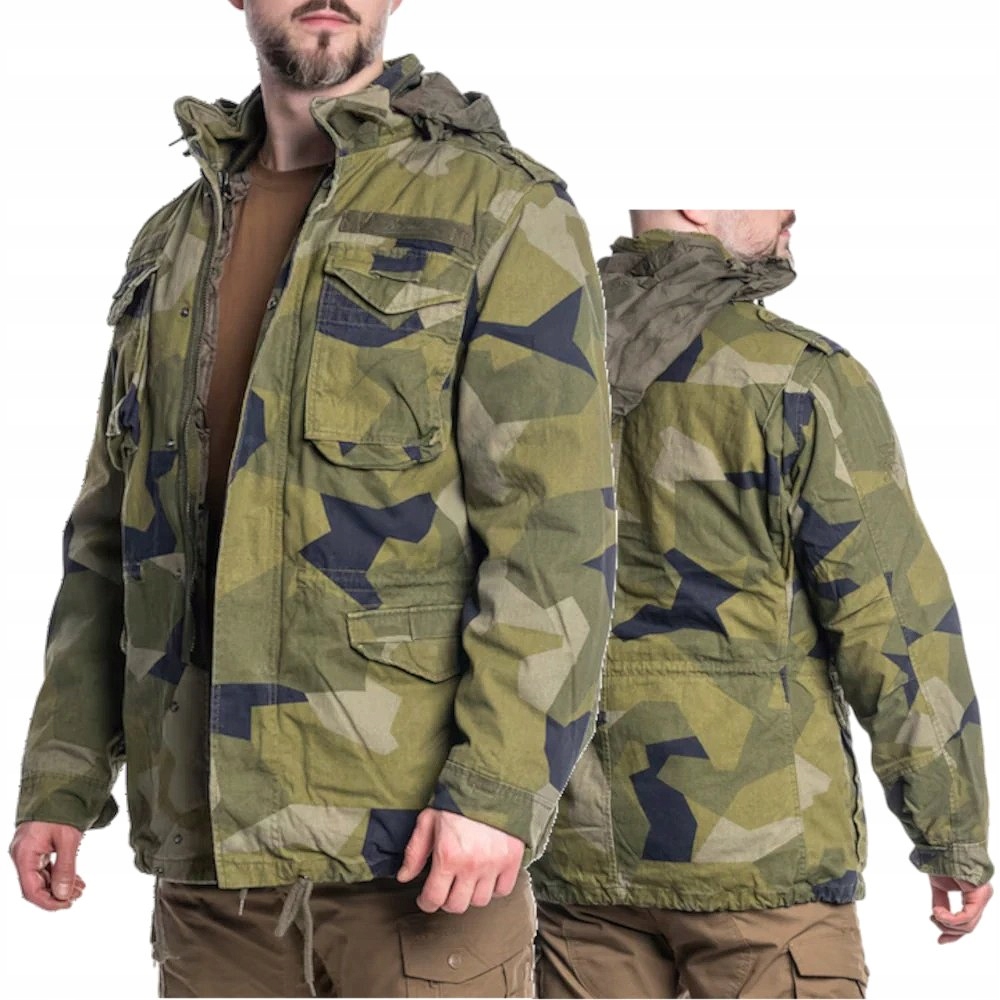 Kurtka Zimowa Sezonowa Męska Wojskowa M65 Brandit Giant Swedish Camo L