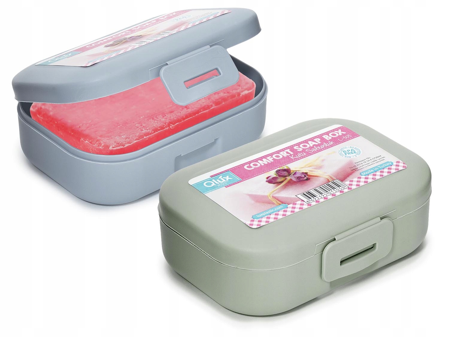 MYDELNICZKA ZAMYKANA POJEMNIK NA MYDŁO TURYSTYCZNY Marka Lux Plastic