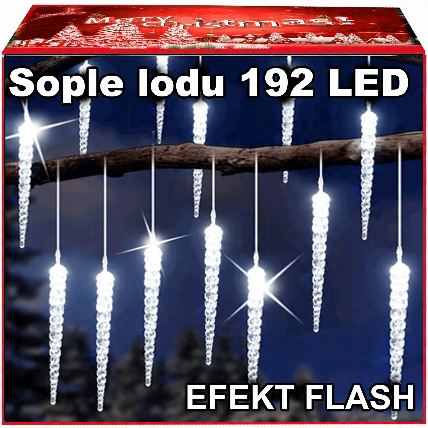 

Padający Śnieg Sople 30CM Meteory Lampki 192LED L3