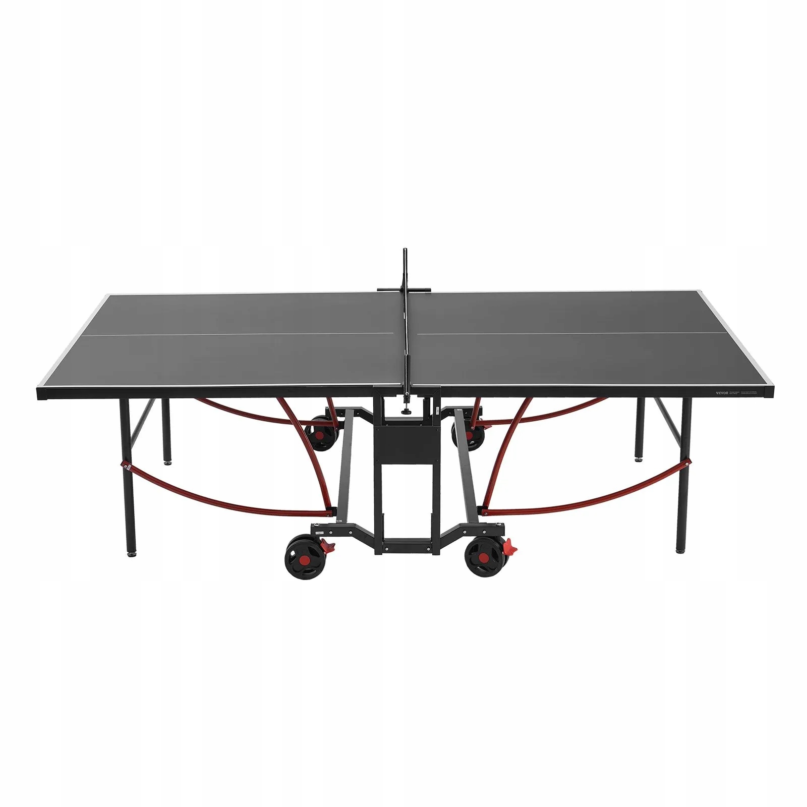 Skládací stůl na stolní tenis, černý, s kolečky, rychlá montáž na ping pong